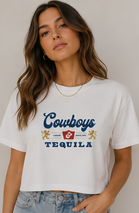 Cowboys & Tequila Boxy Tee