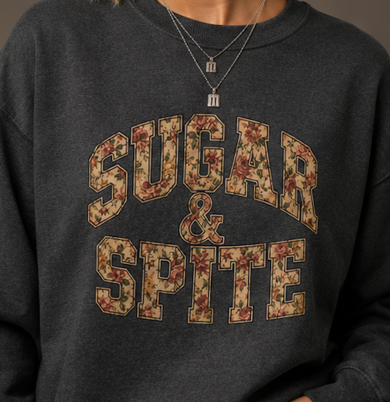 Sugar & Spite Vintage Floral Crewneck Sweatshirt