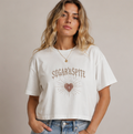'Sugar & Spite' Rhinestone Heart Graphic Boxy Tee