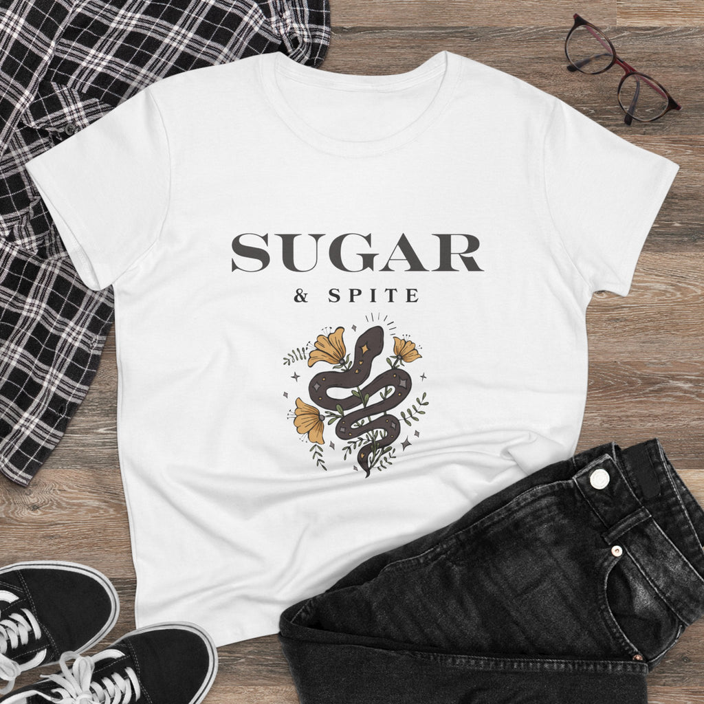 Sugar & Spite Snake Graphic Tee — Feminine Floral Snake Shirt