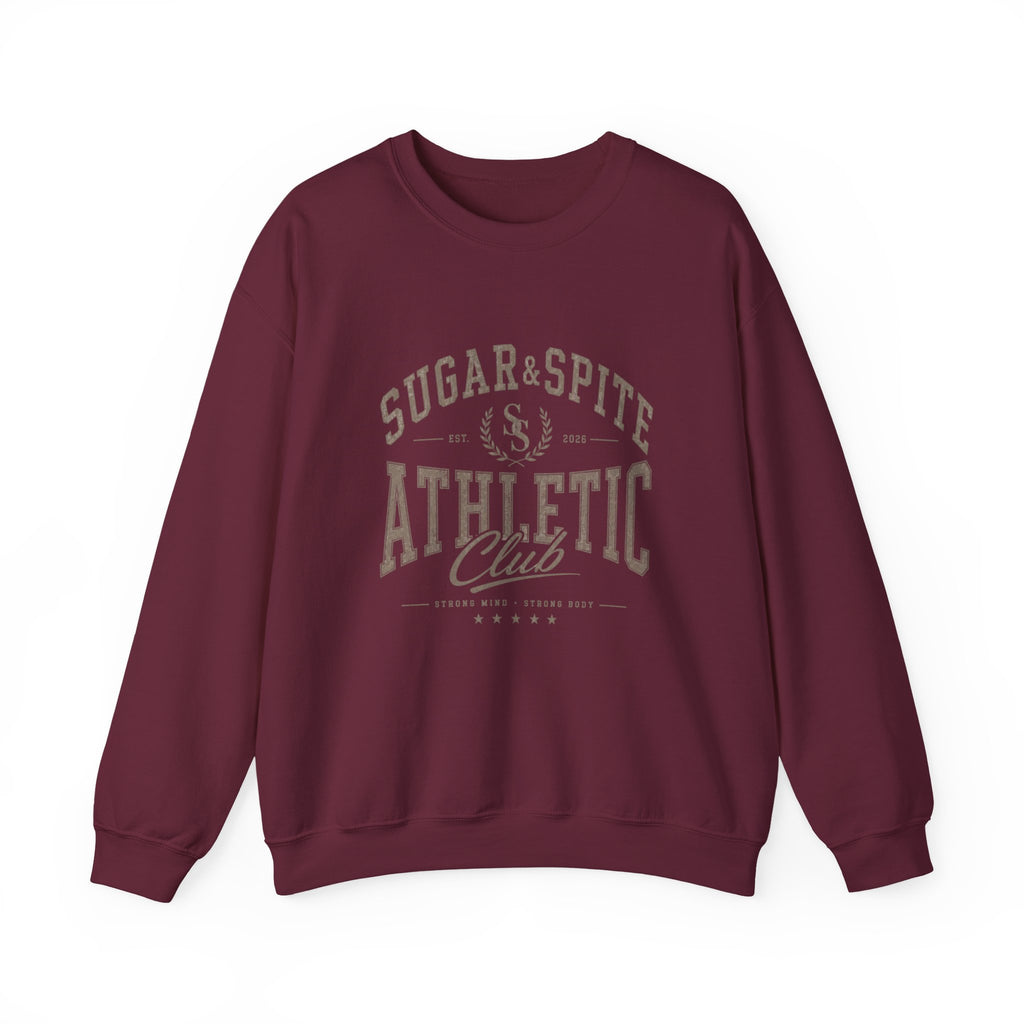Athletic Club Sweatshirt — "Sugar & Spite" Vintage Crewneck