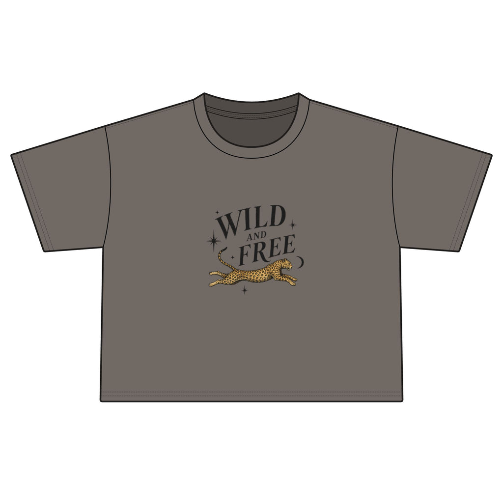 Wild and Free Boxy Tee — Women's Graphic Cropped T-Shirt