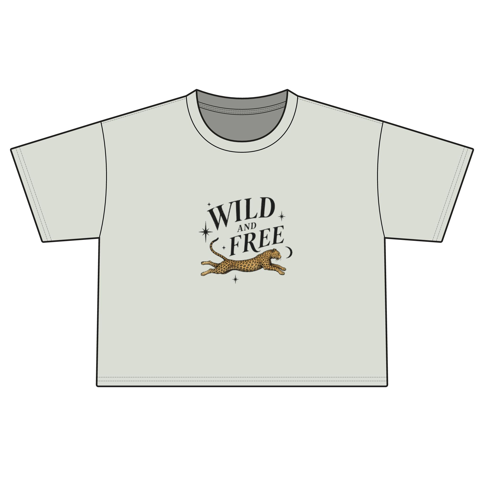 Wild and Free Boxy Tee — Women's Graphic Cropped T-Shirt