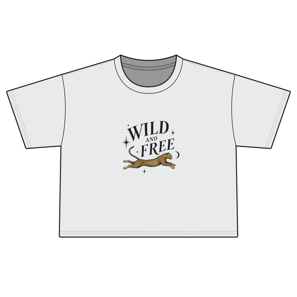 Wild and Free Boxy Tee — Women's Graphic Cropped T-Shirt