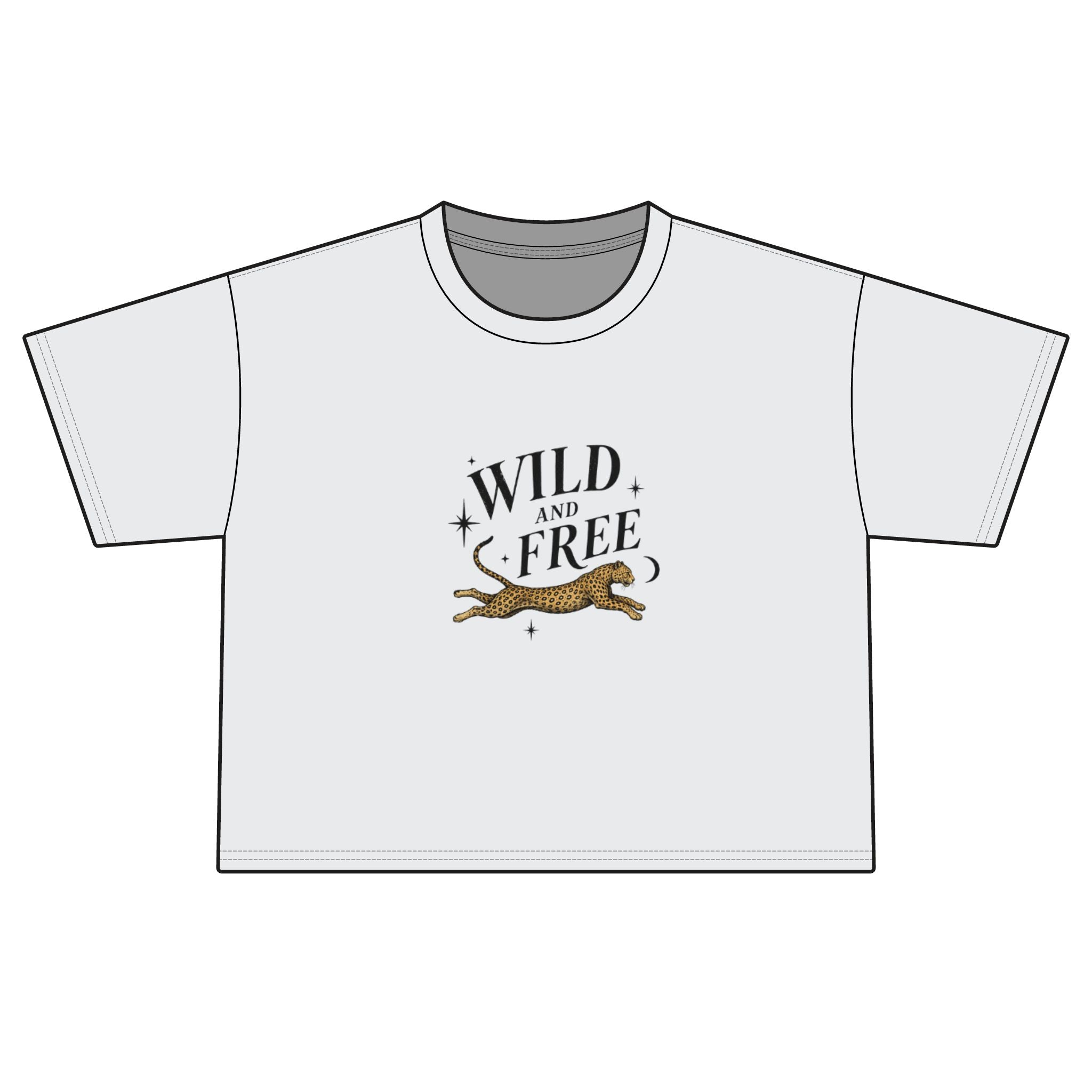 Wild and Free Boxy Tee — Women's Graphic Cropped T-Shirt