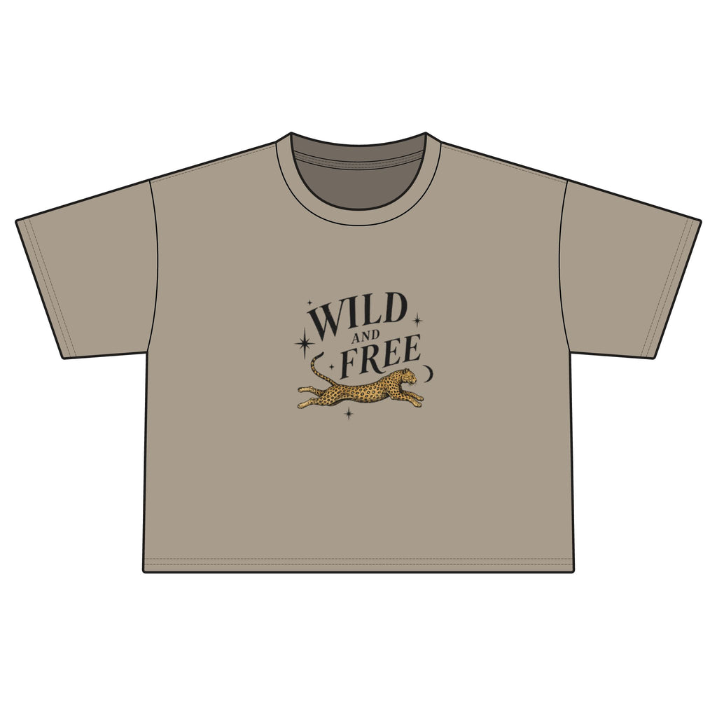 Wild and Free Boxy Tee — Women's Graphic Cropped T-Shirt