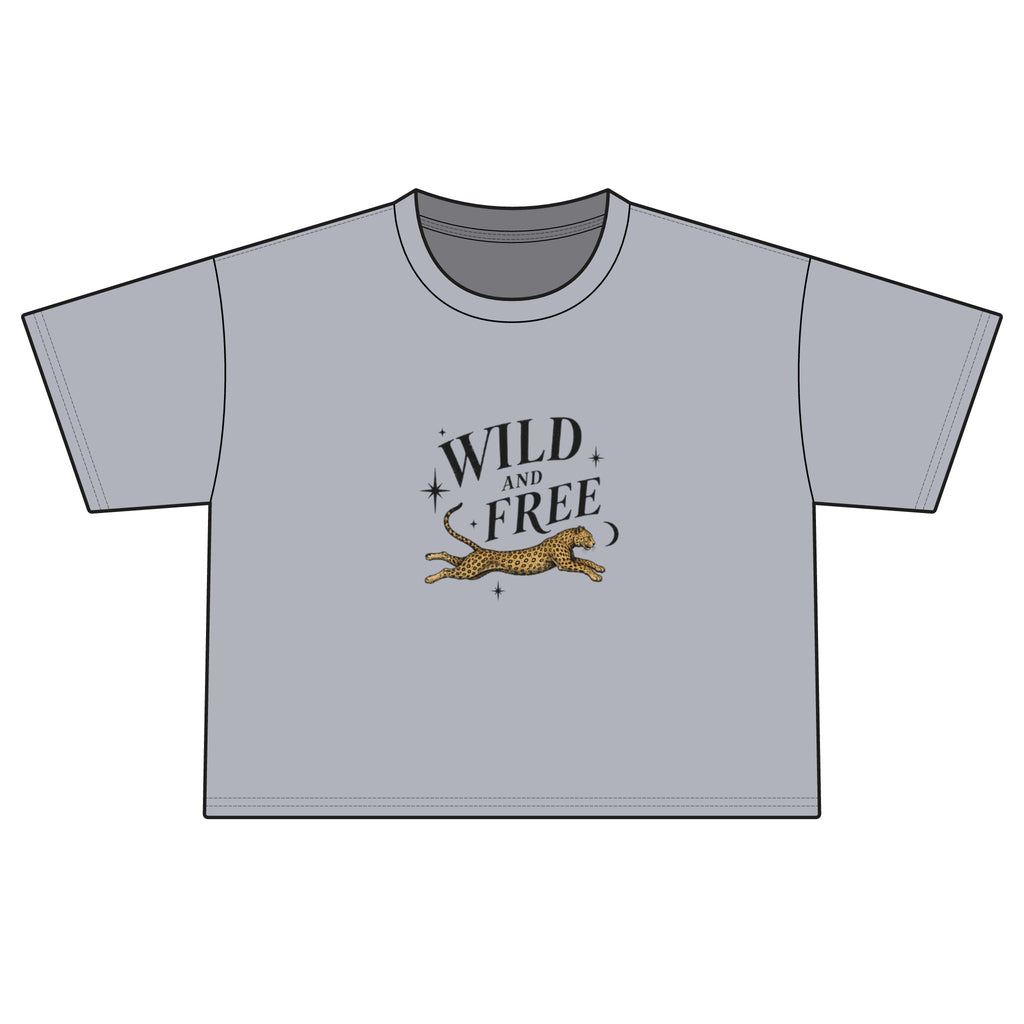 Wild and Free Boxy Tee — Women's Graphic Cropped T-Shirt