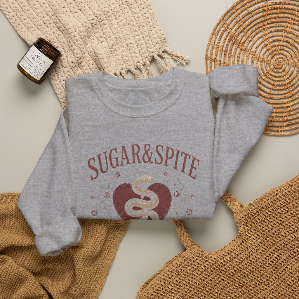 Sugar & Spite Heart Snake Crewneck Sweatshirt