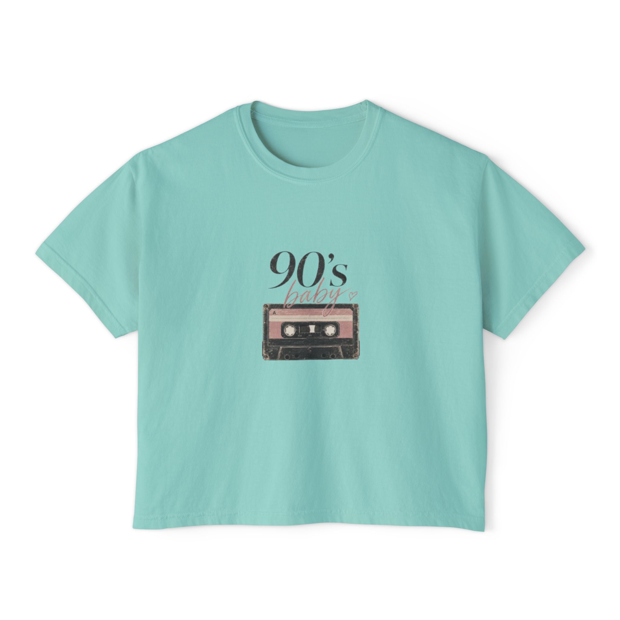 90's Baby Cassette Boxy Tee — Women’s Vintage Retro T-Shirt