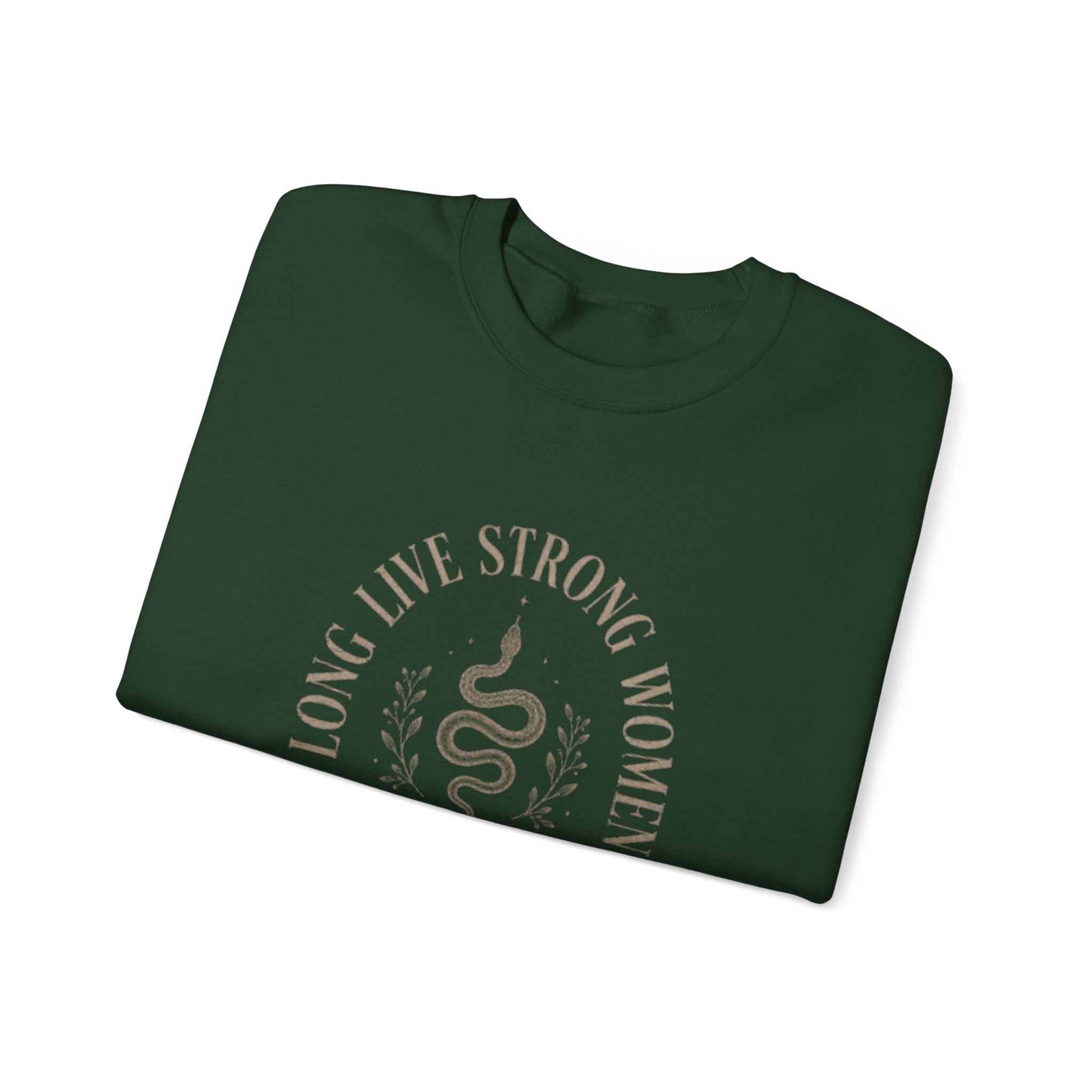 Long Live Strong Women Crewneck Sweatshirt — 'Sugar & Spite' Feminist Graphic Sweatshirt
