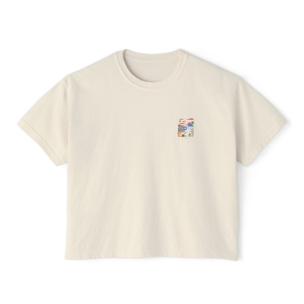 Mediterranean Sunset Graphic Boxy Tee