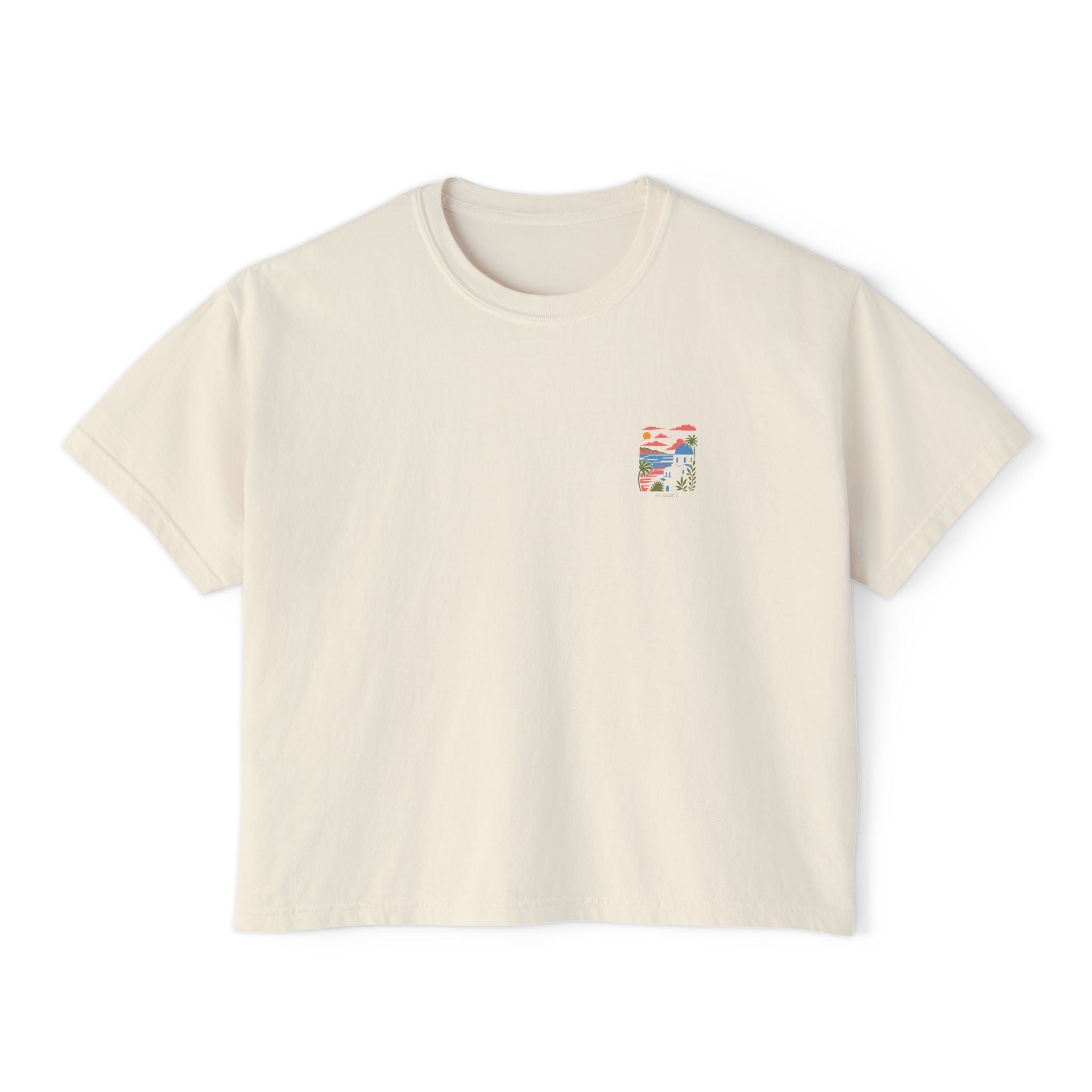 Mediterranean Sunset Graphic Boxy Tee