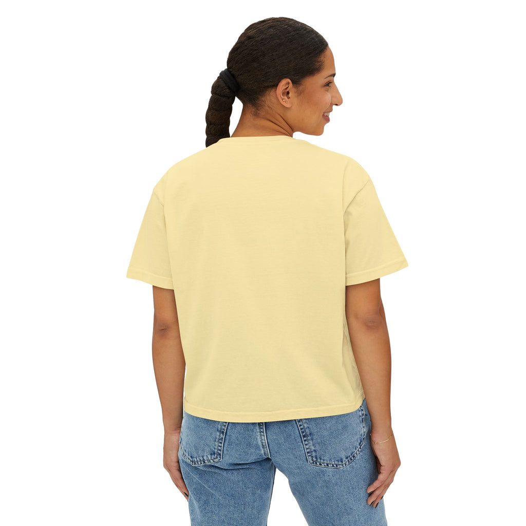 Tanned and Tipsy Boxy Tee — Fun Beach Vacation Crop Shirt