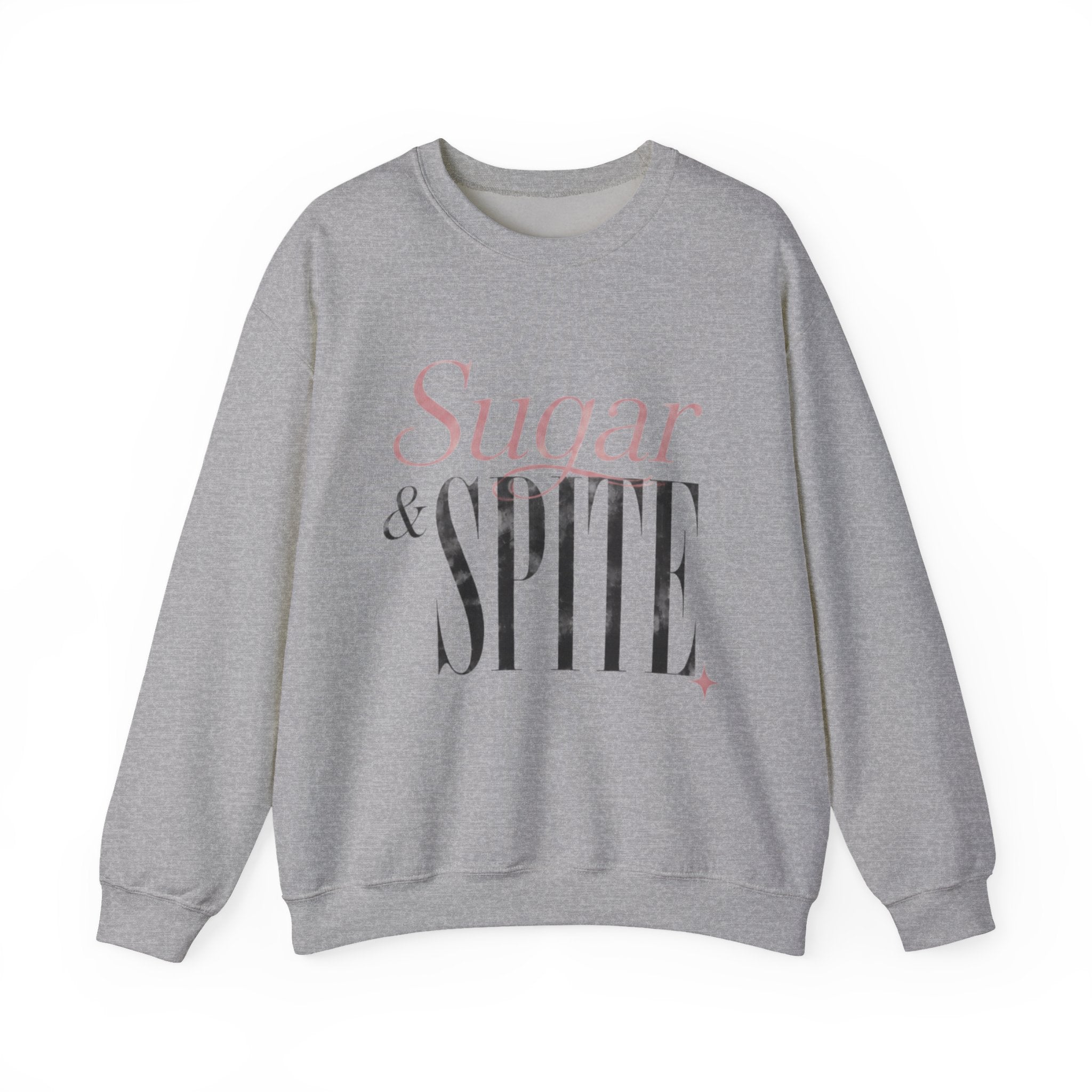 Sugar & Spite Crewneck Sweatshirt - Feminine Pink Typography Pullover