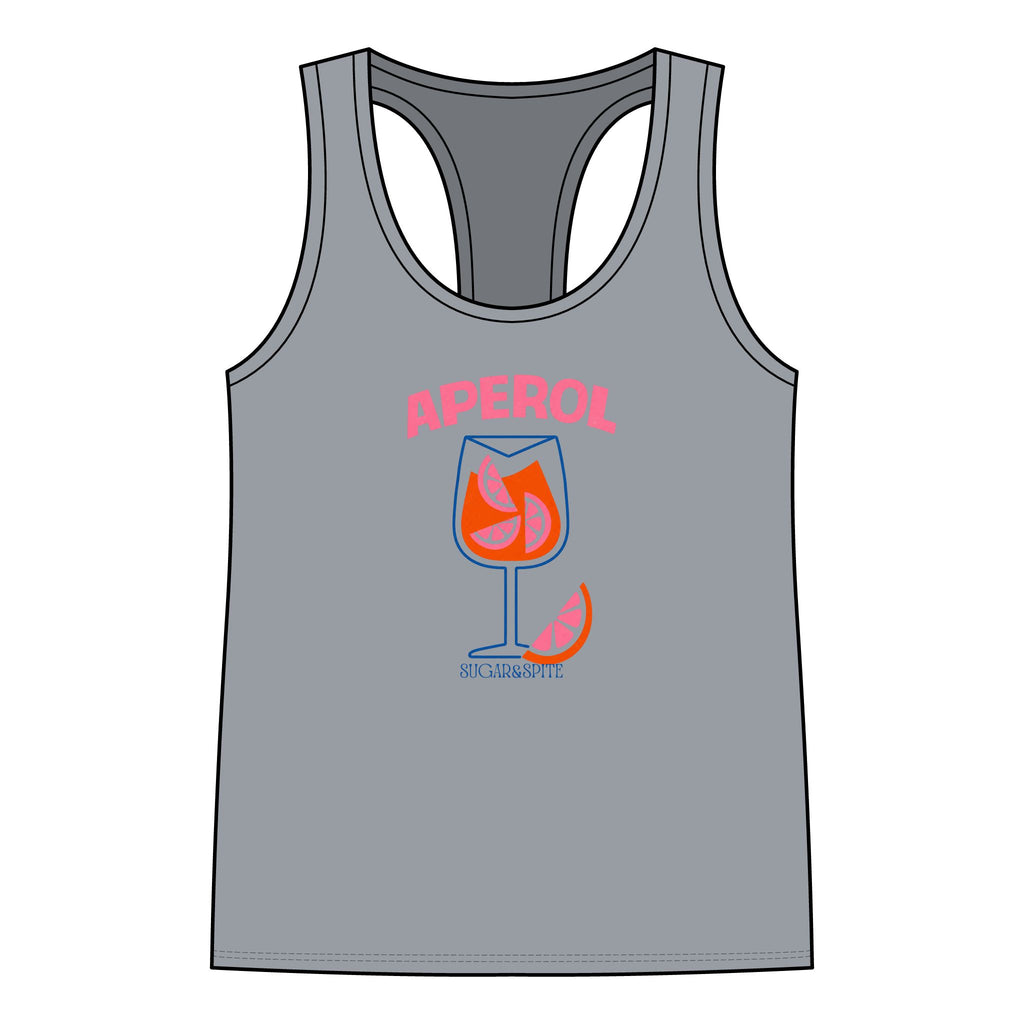 Aperol Spritz Tank Top — Women's Racerback Summer Cocktail Graphic