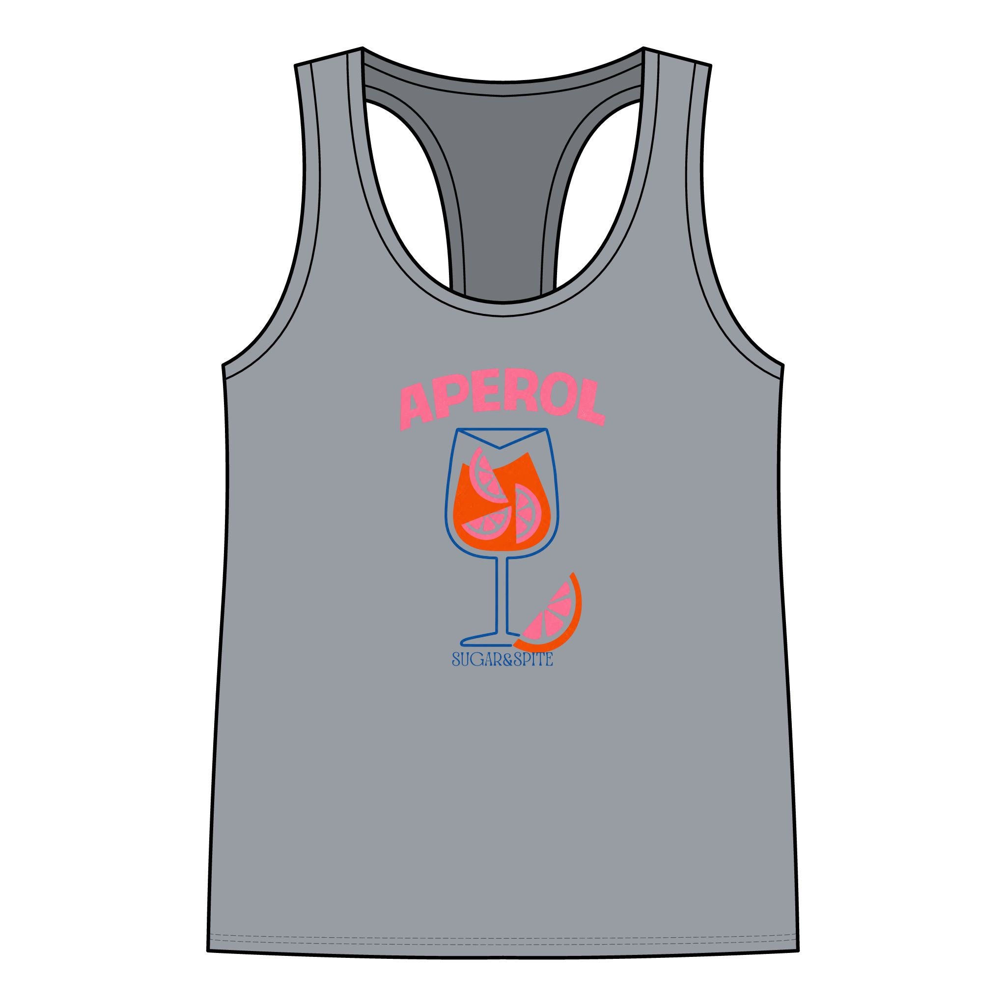 Aperol Spritz Tank Top — Women's Racerback Summer Cocktail Graphic