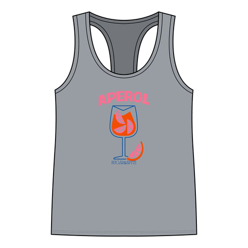 Aperol Spritz Tank Top — Women's Racerback Summer Cocktail Graphic