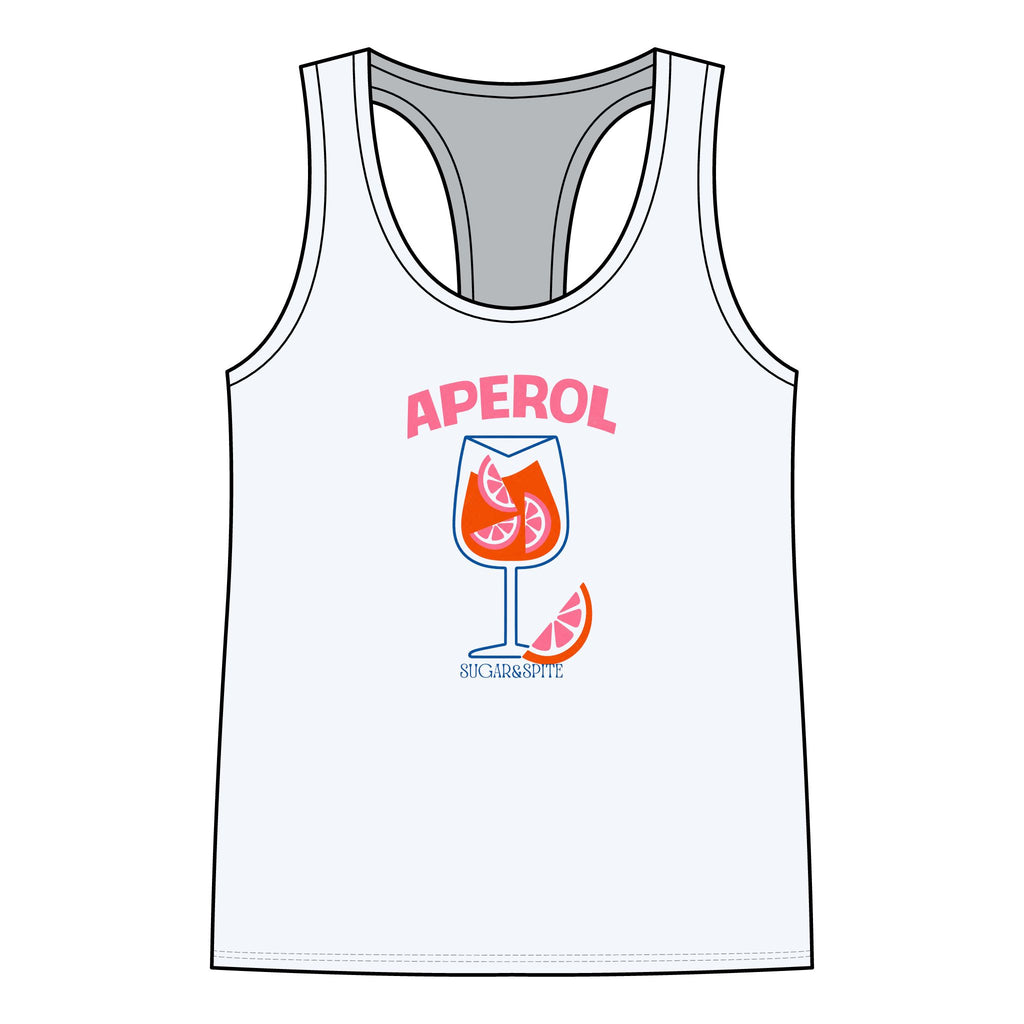 Aperol Spritz Tank Top — Women's Racerback Summer Cocktail Graphic