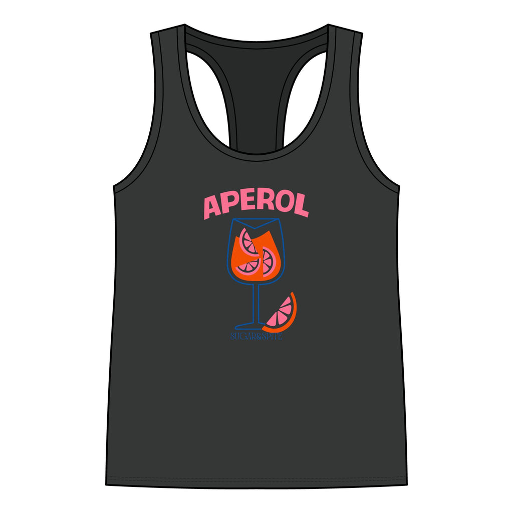 Aperol Spritz Tank Top — Women's Racerback Summer Cocktail Graphic