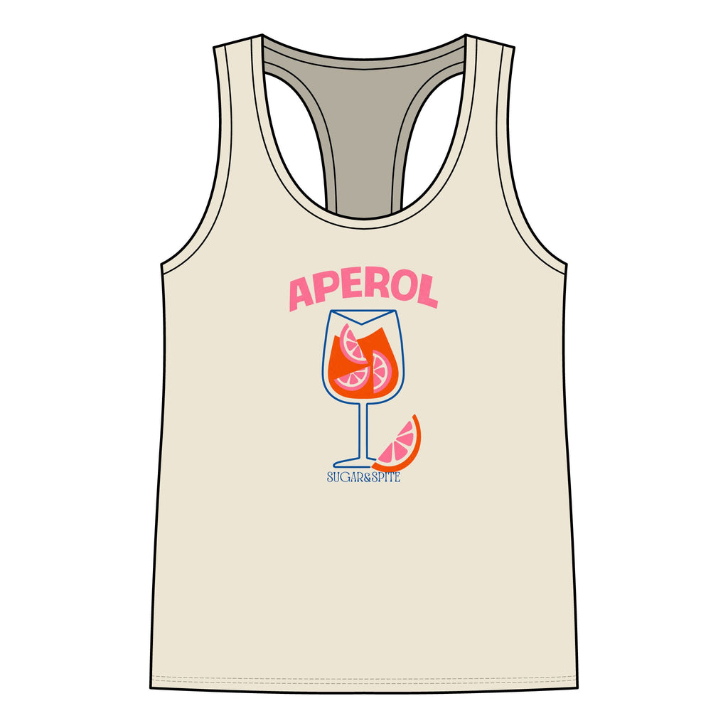 Aperol Spritz Tank Top — Women's Racerback Summer Cocktail Graphic