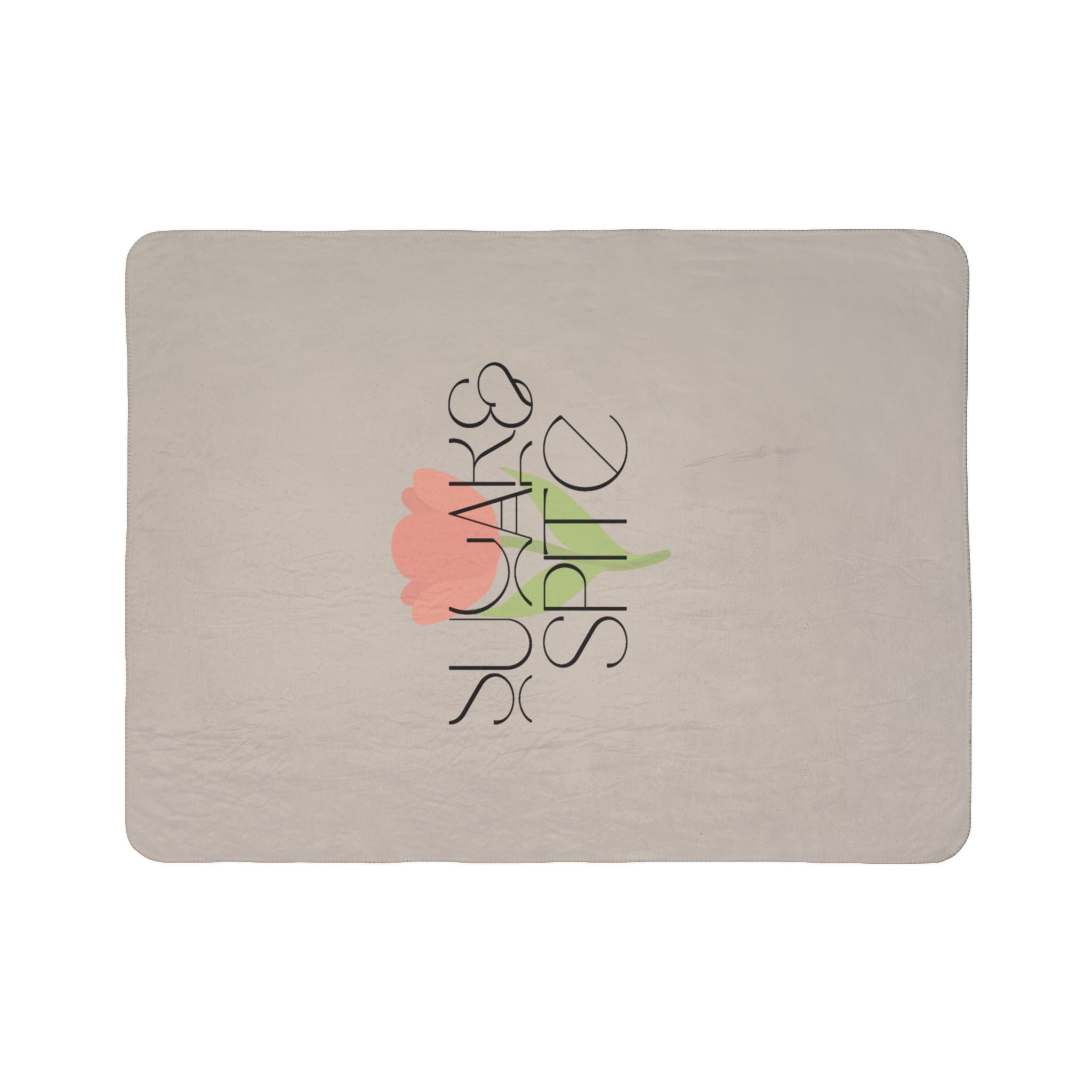 Sugar & Spite Floral Sherpa Blanket — Cozy Fleece Throw for Home, Gifts & Spring Decor