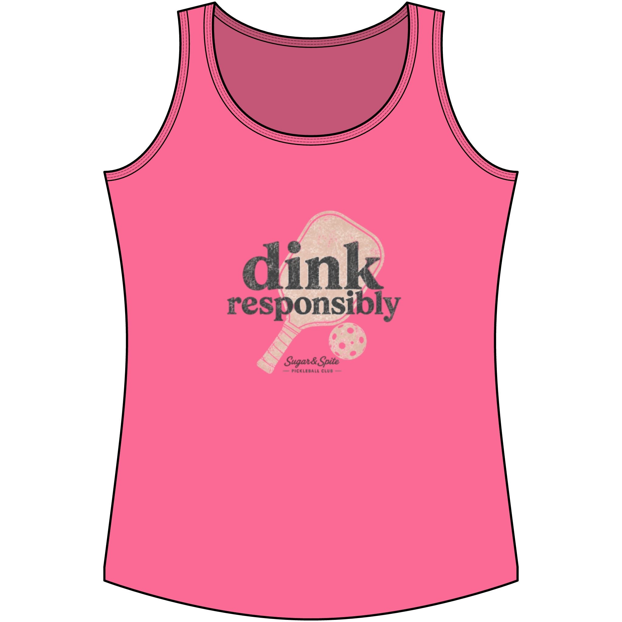 Dink Responsibly Tank Top — Women's Pickleball Graphic Tank