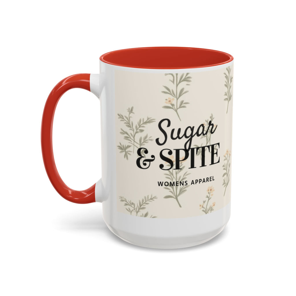 Sugar & Spite Floral Coffee Mug — Accent 11/15oz