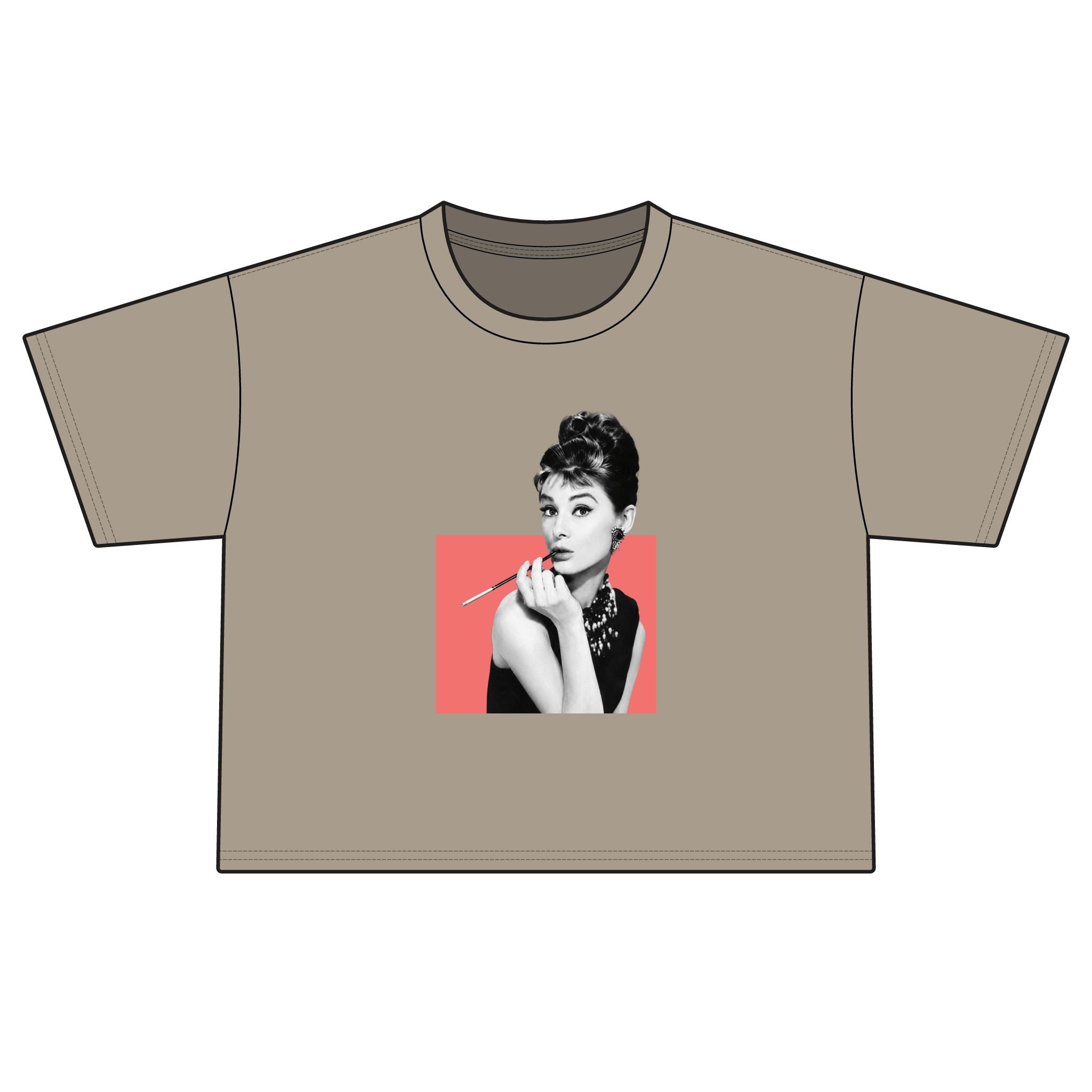 Retro Audrey Hepburn Portrait Boxy Tee