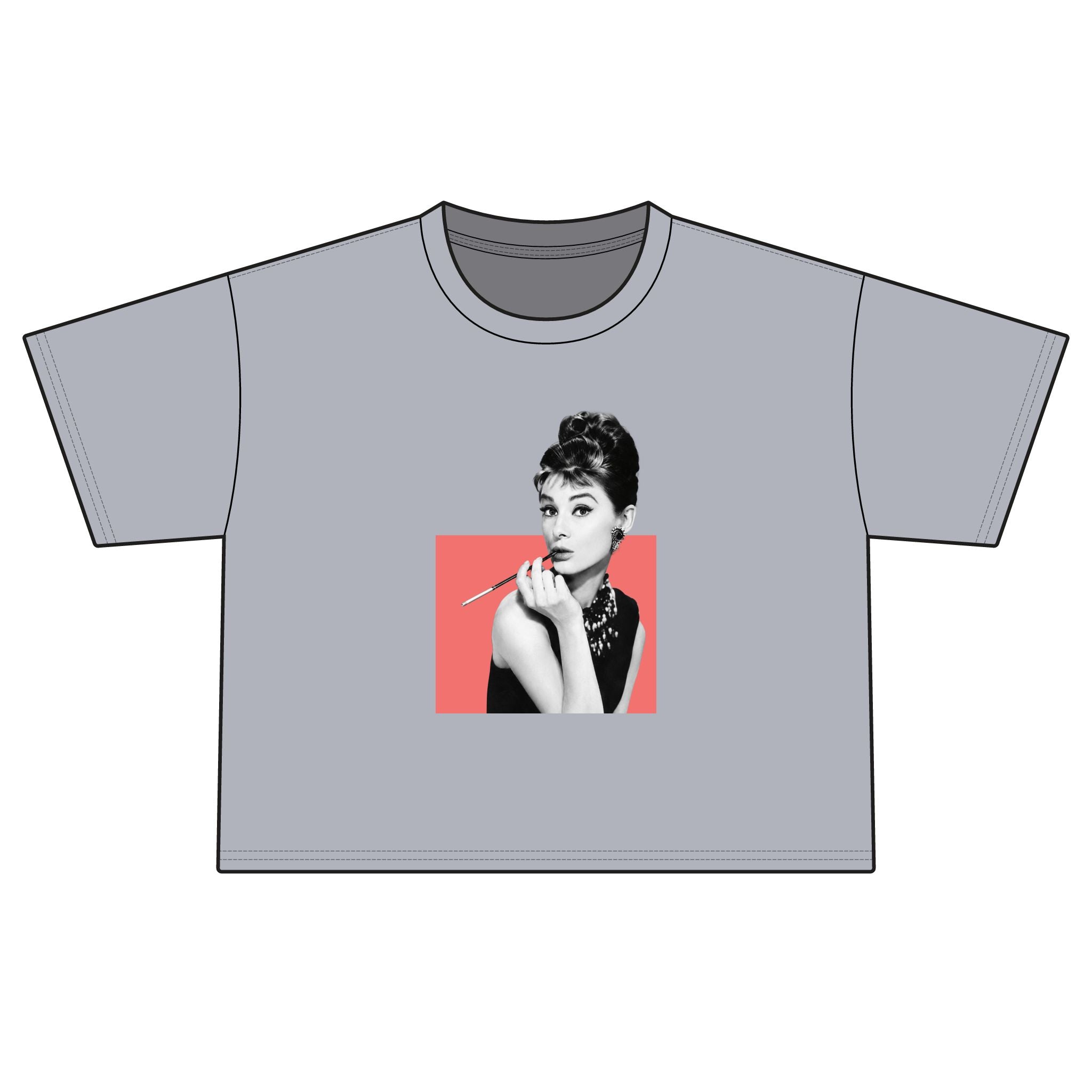Retro Audrey Hepburn Portrait Boxy Tee