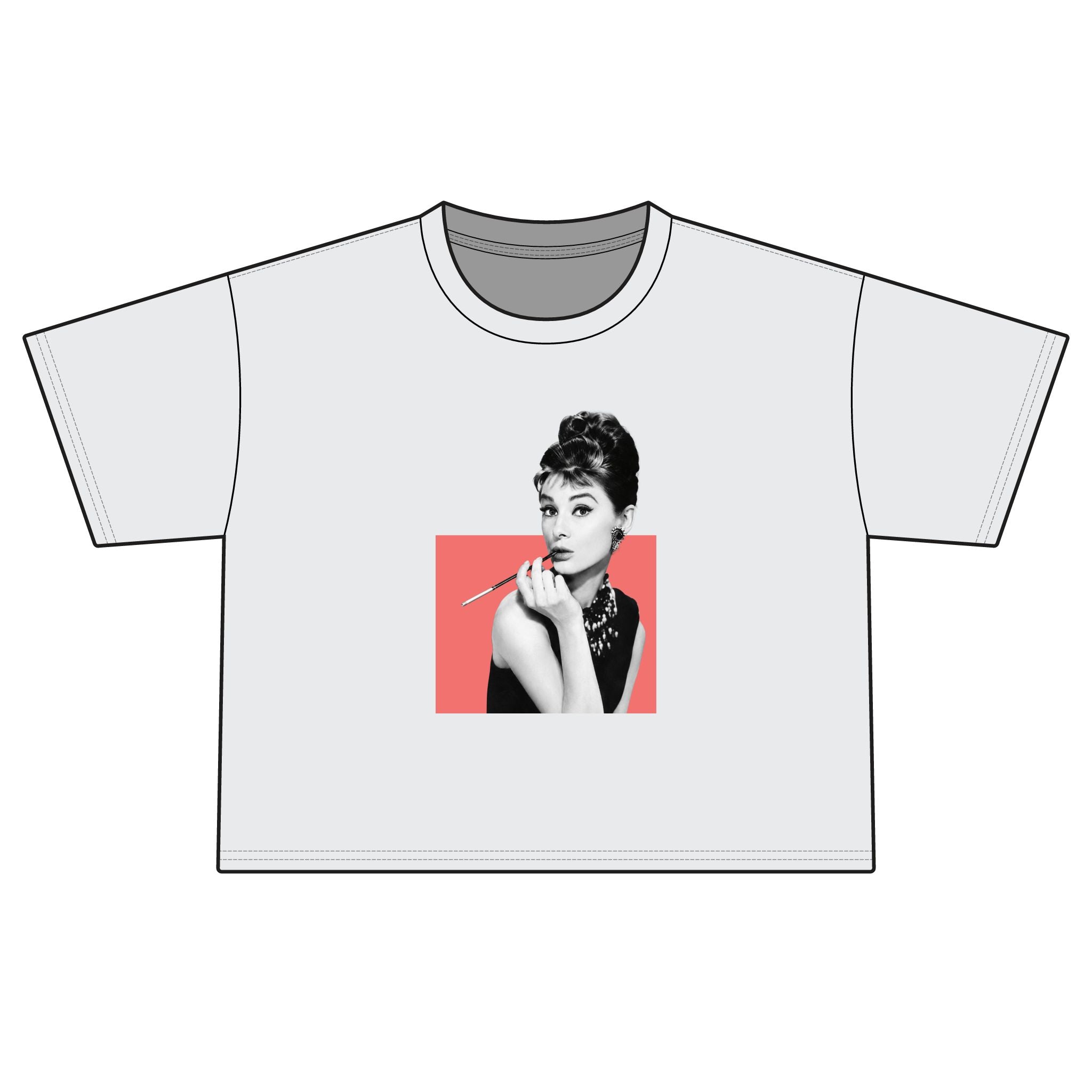 Retro Audrey Hepburn Portrait Boxy Tee