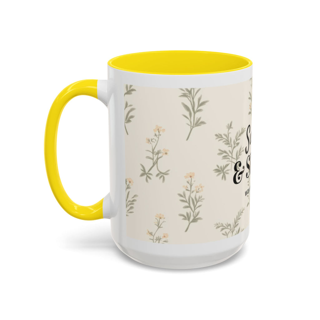 Sugar & Spite Floral Coffee Mug — Accent 11/15oz