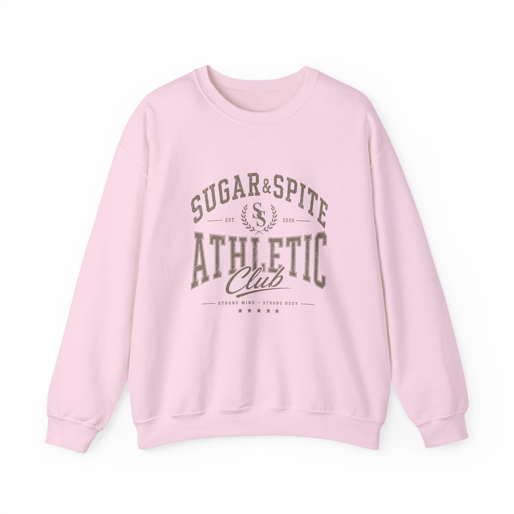 Athletic Club Sweatshirt — "Sugar & Spite" Vintage Crewneck
