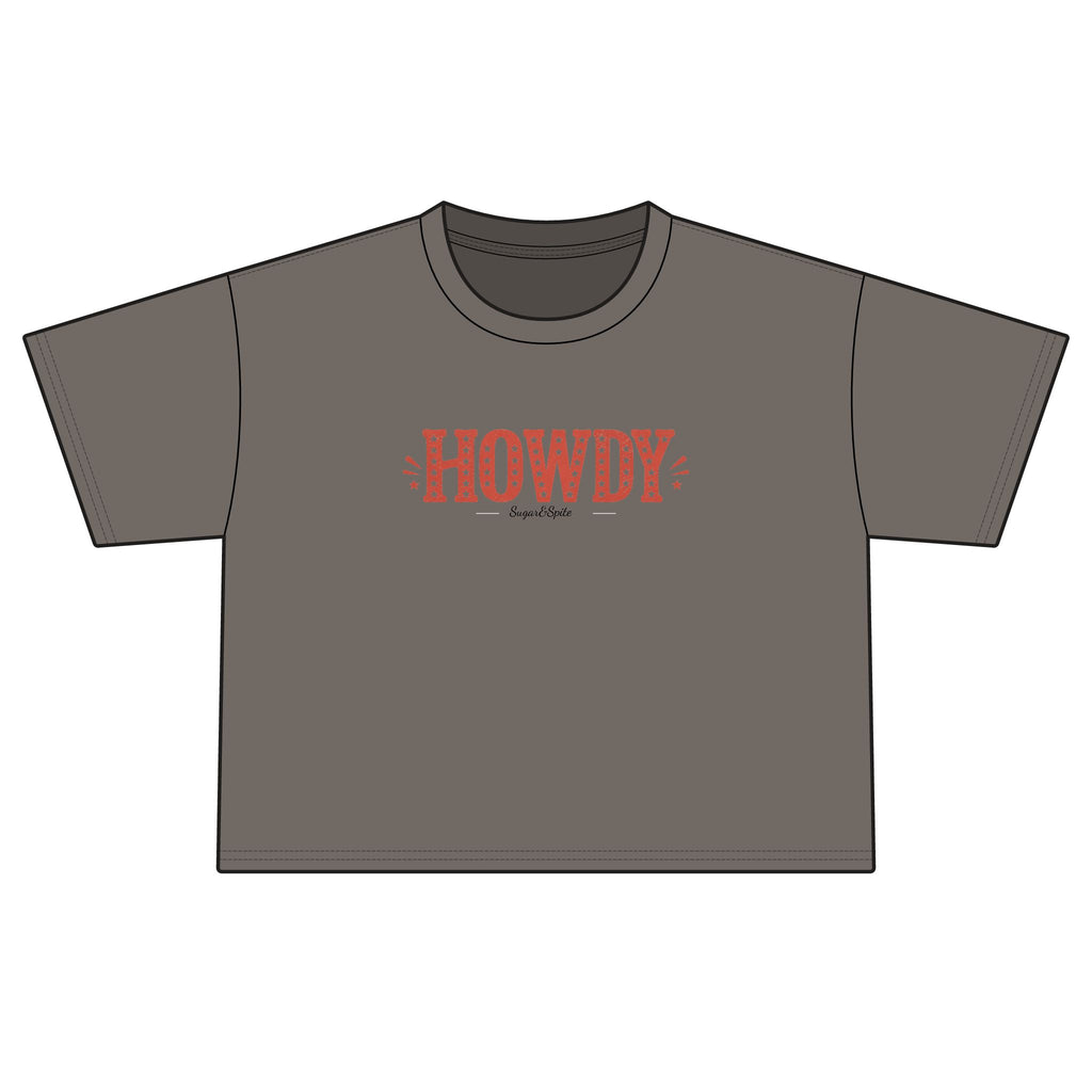 Howdy Boxy Tee — Women's Cropped Western Graphic T‑Shirt