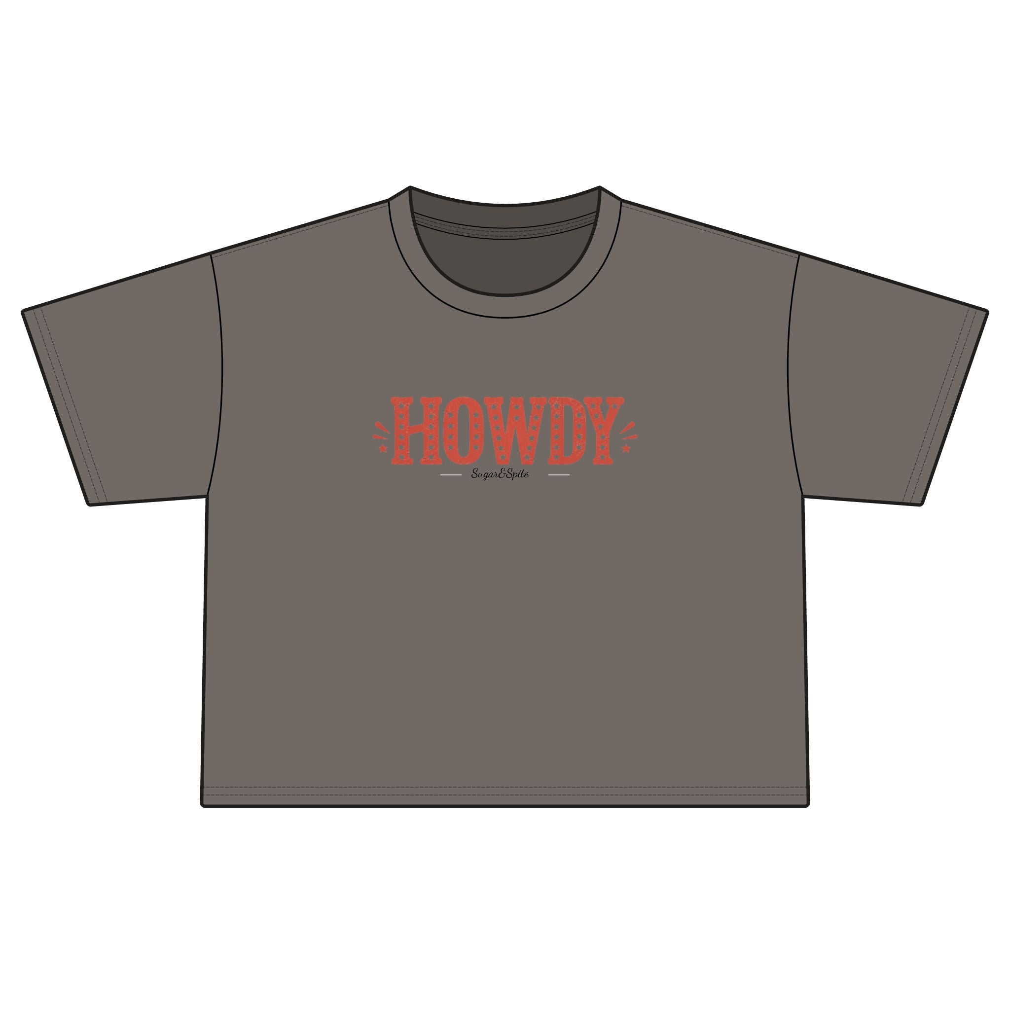 Howdy Boxy Tee — Women's Cropped Western Graphic T‑Shirt