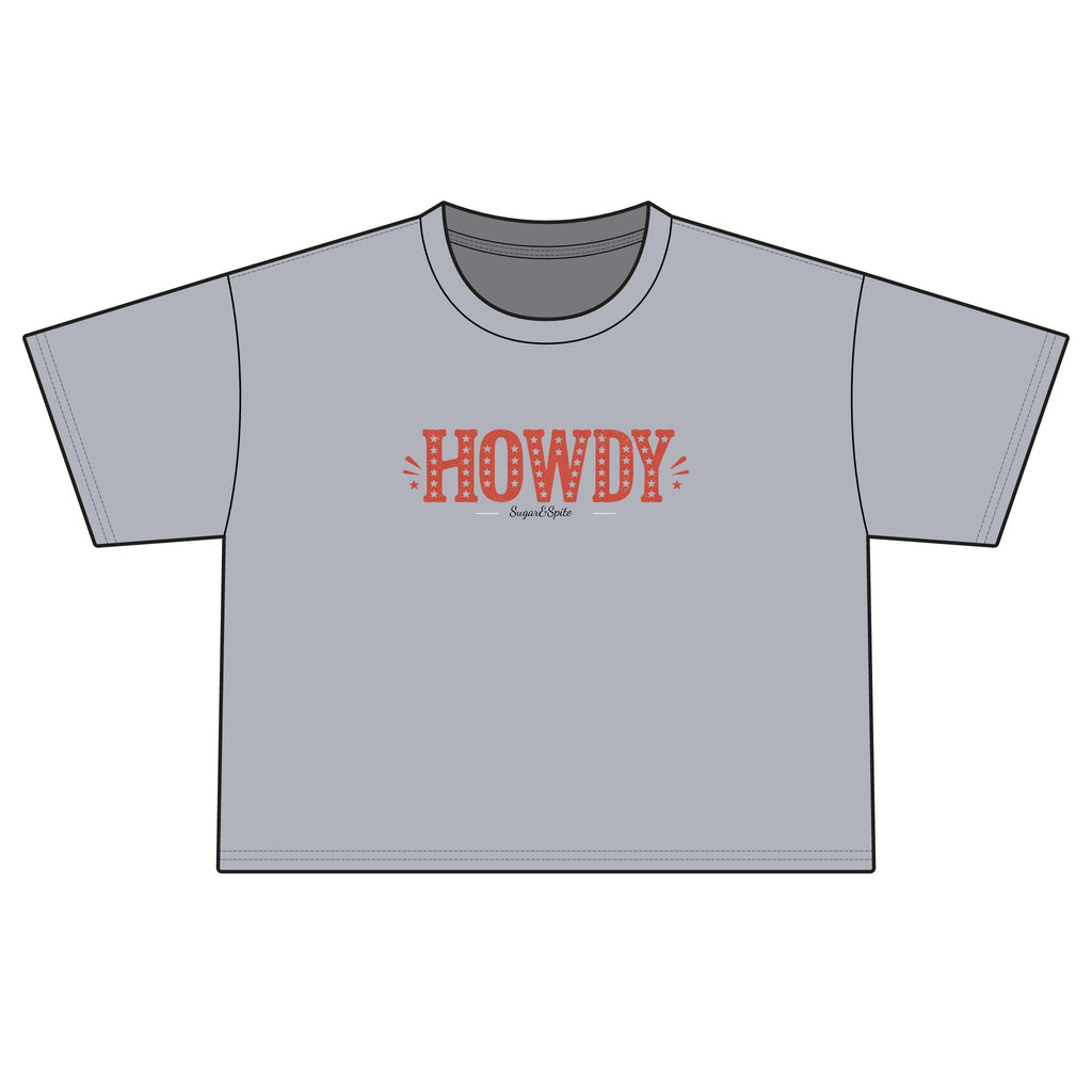 Howdy Boxy Tee — Women's Cropped Western Graphic T‑Shirt