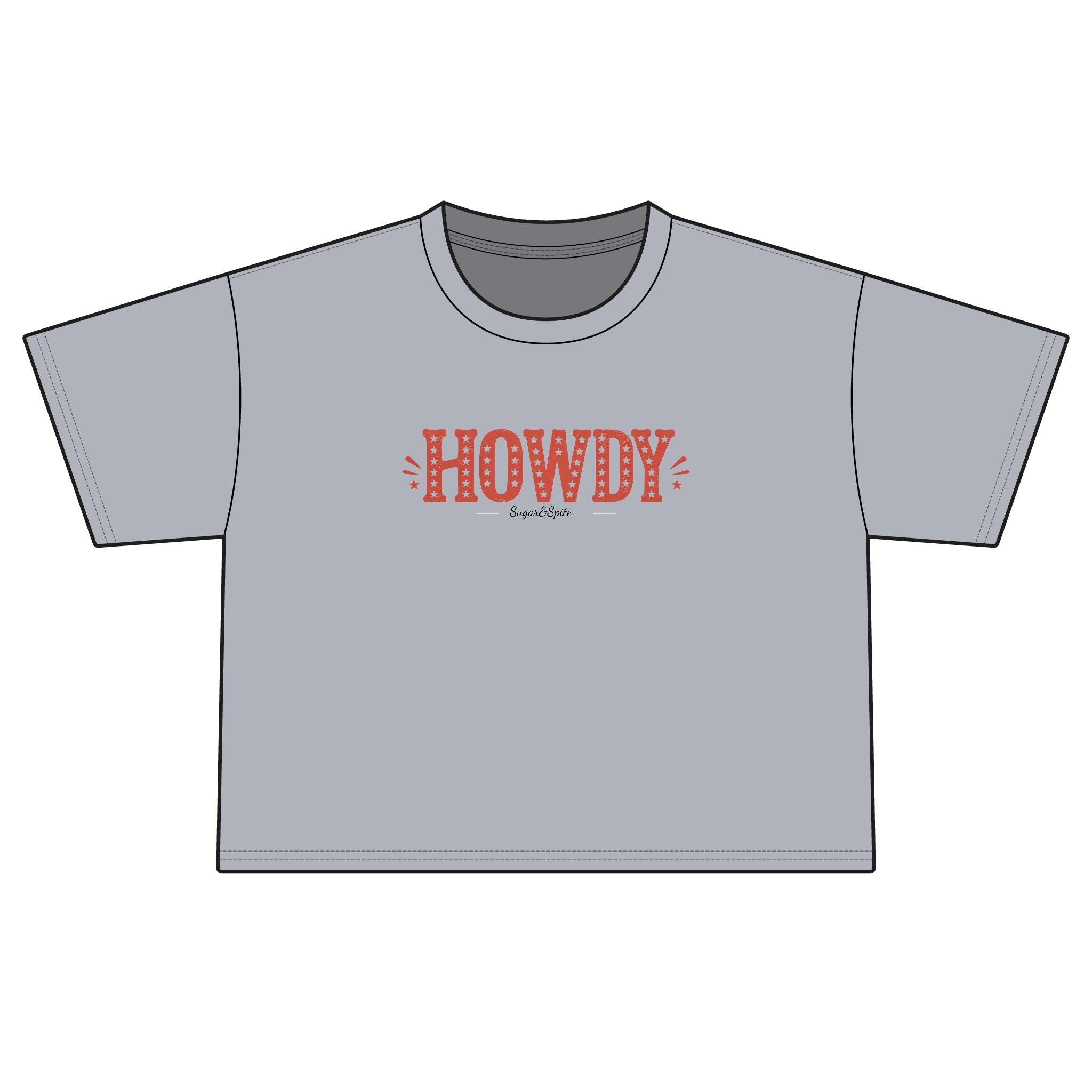 Howdy Boxy Tee — Women's Cropped Western Graphic T‑Shirt