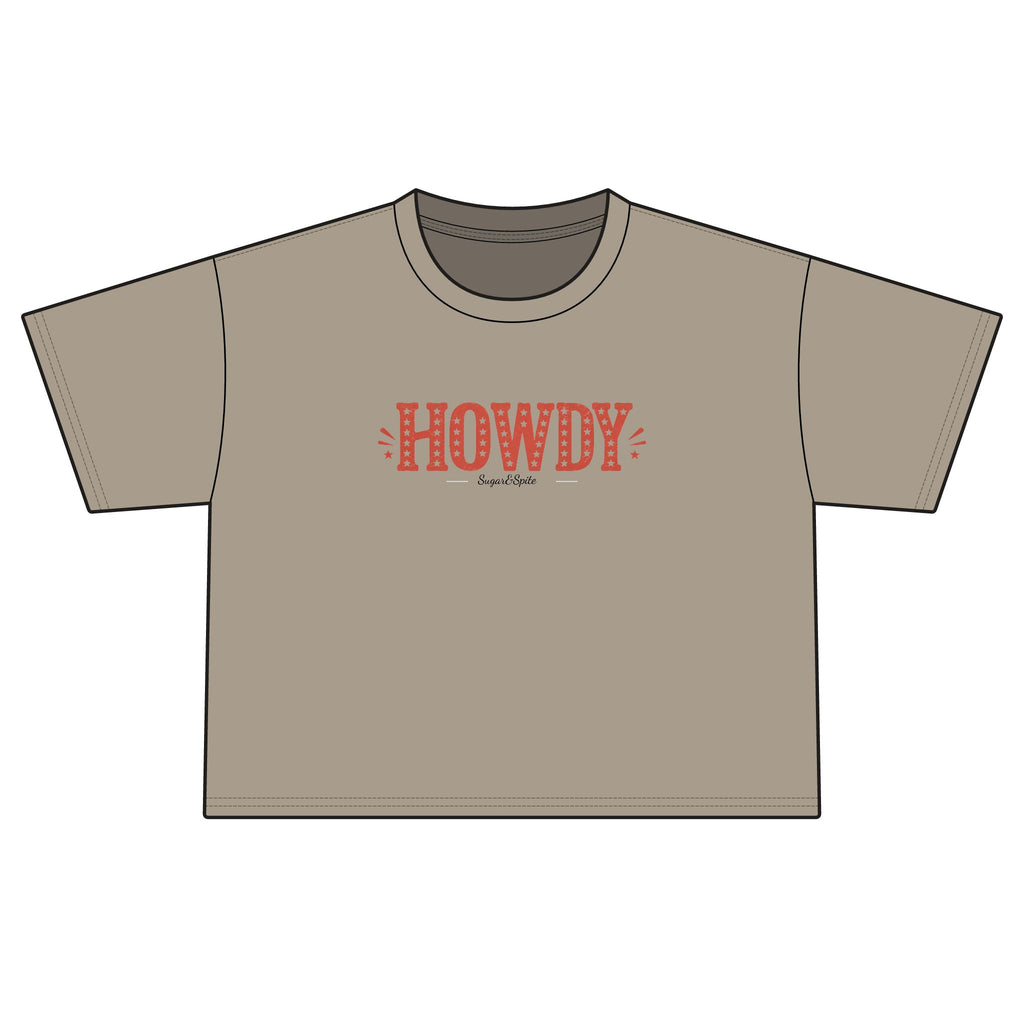 Howdy Boxy Tee — Women's Cropped Western Graphic T‑Shirt