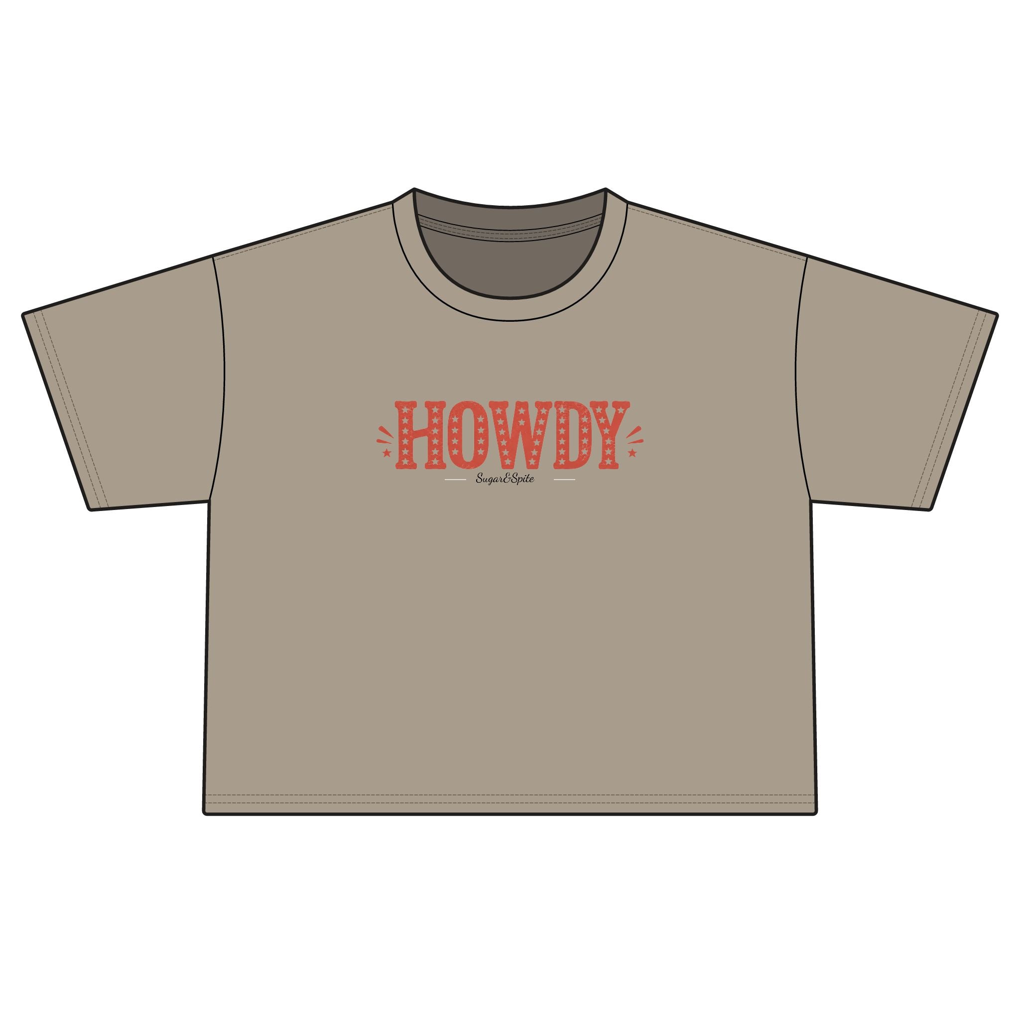 Howdy Boxy Tee — Women's Cropped Western Graphic T‑Shirt