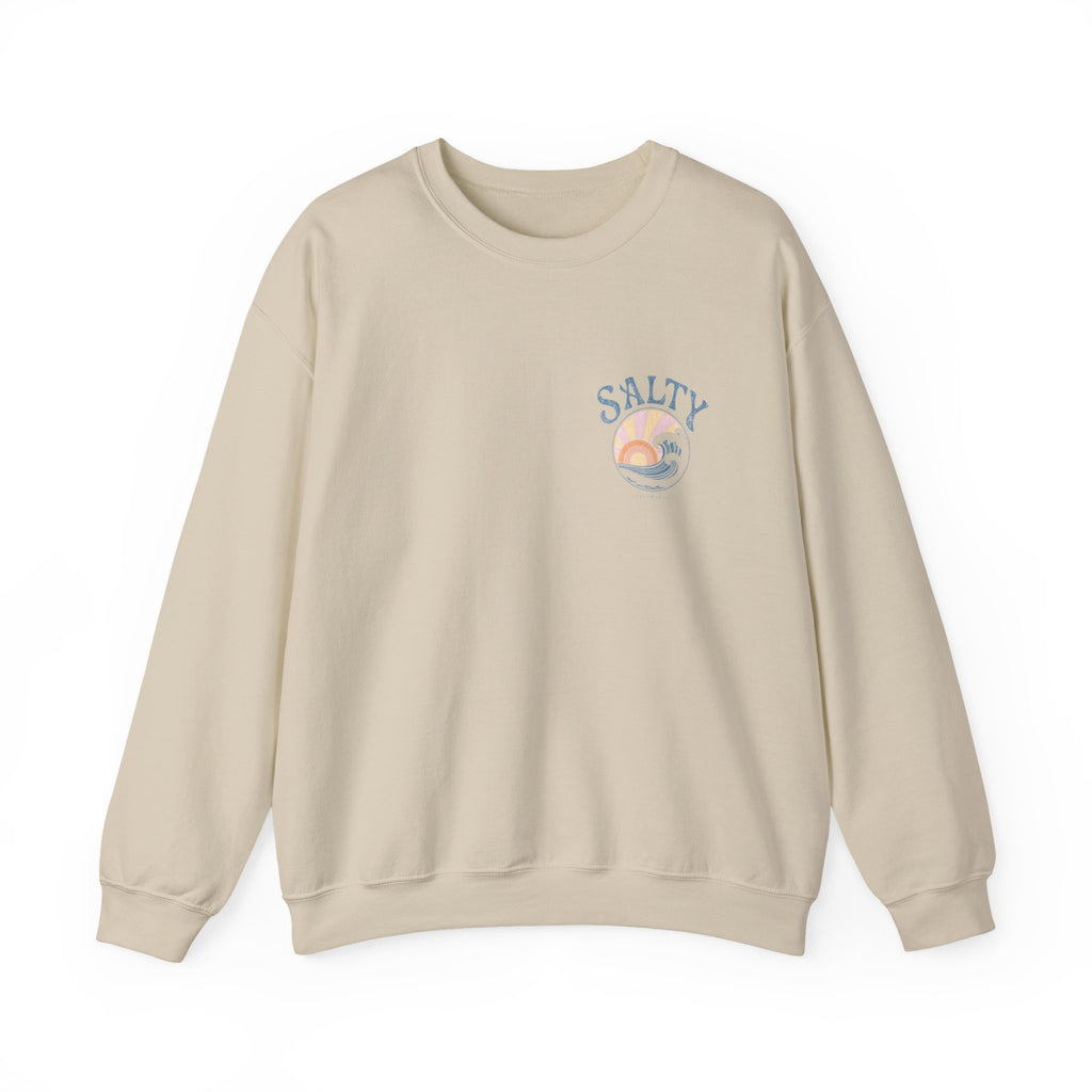 Salty Sunset Wave Crewneck Sweatshirt
