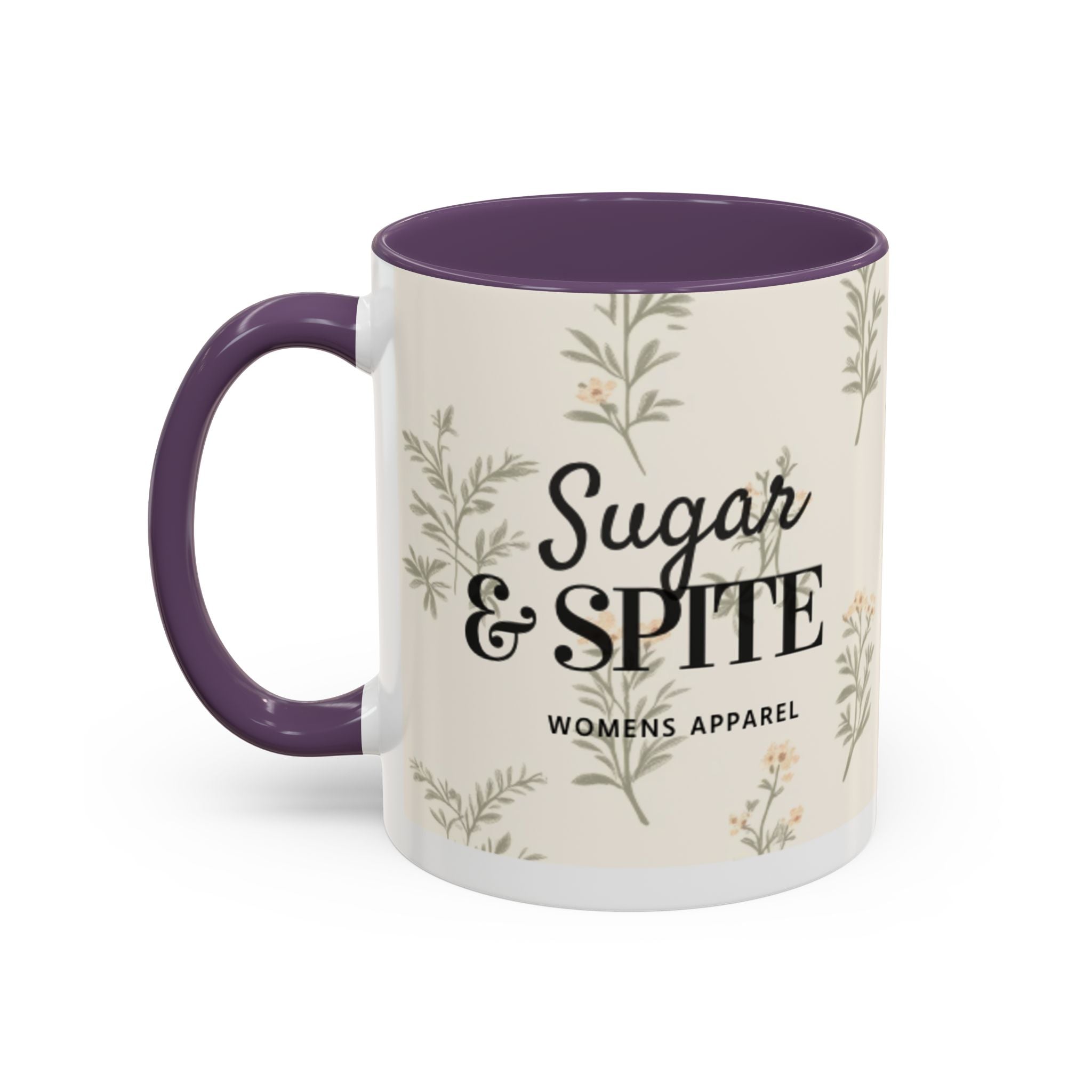 Sugar & Spite Floral Coffee Mug — Accent 11/15oz
