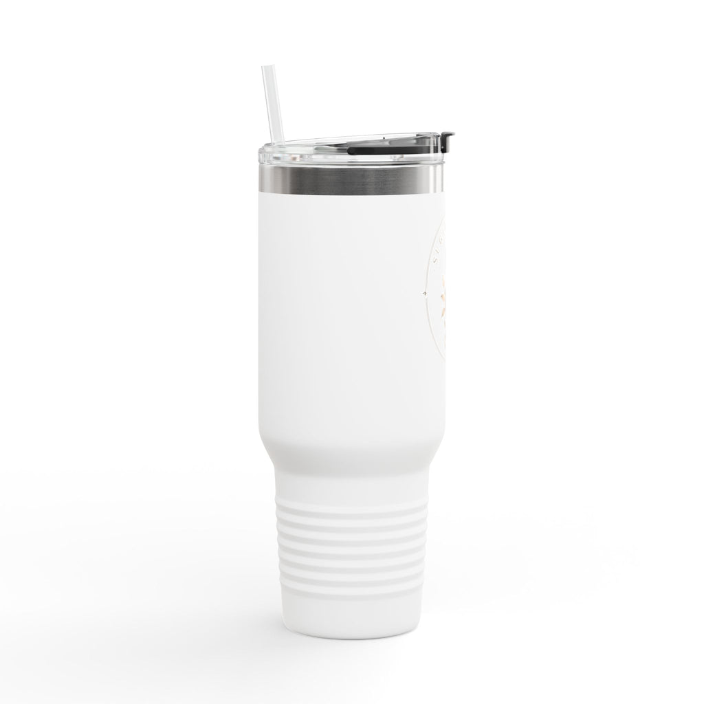40oz Insulated Travel Mug — Wildflower 'Wander & Sip' Stainless Steel Tumbler