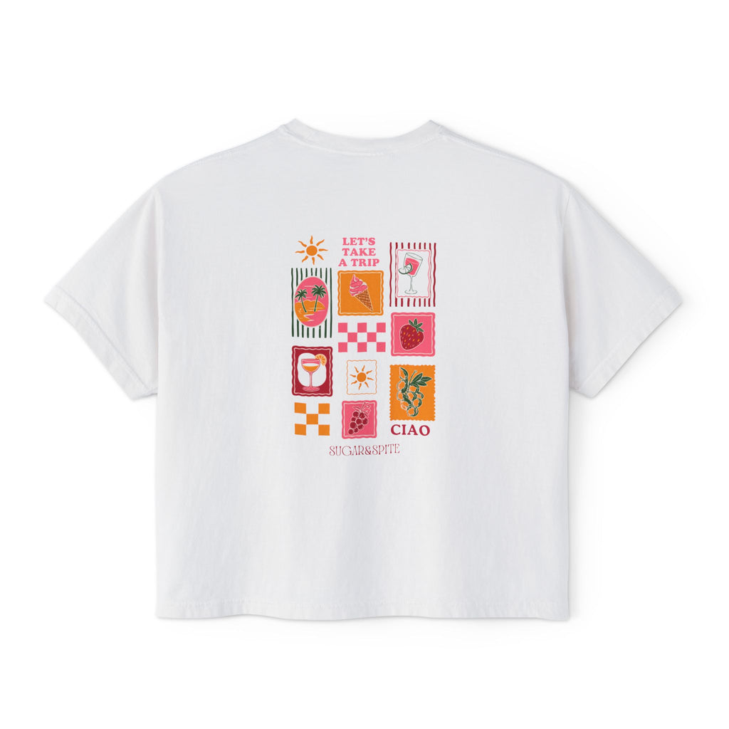 Summer Graphic Boxy Tee (Let's Take a Trip, Ciao)