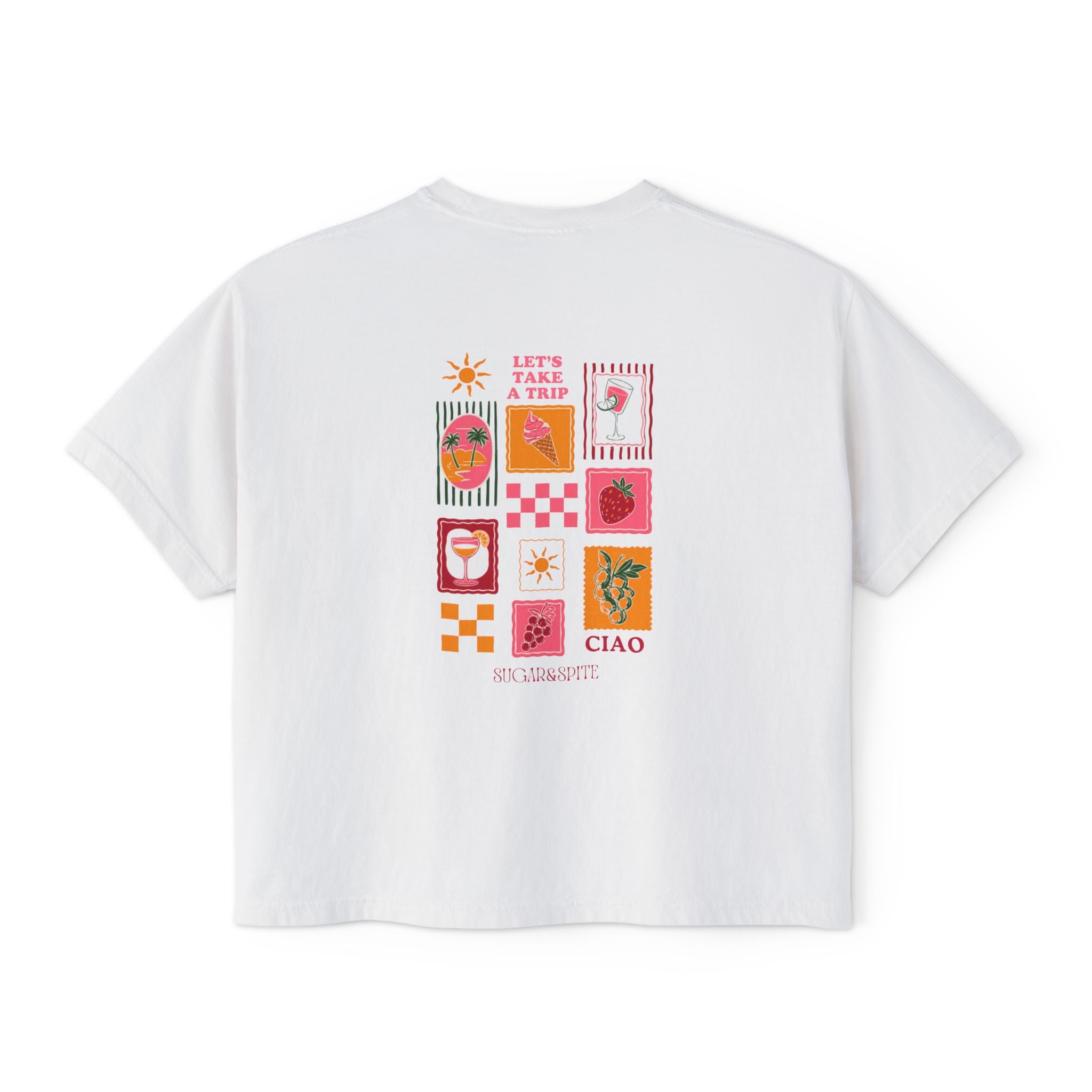 Summer Graphic Boxy Tee (Let's Take a Trip, Ciao)