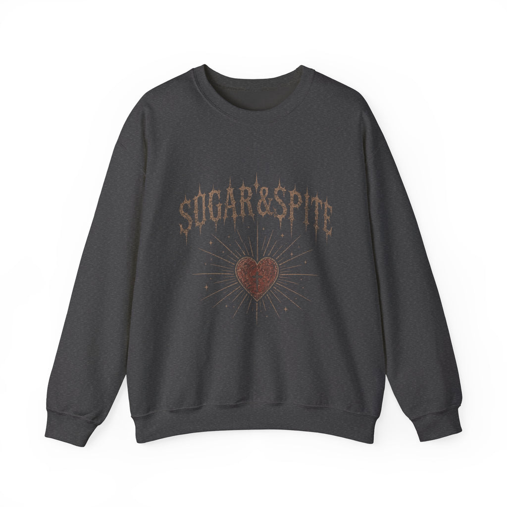 Sugar & Spite Vintage Heart Crewneck Sweatshirt