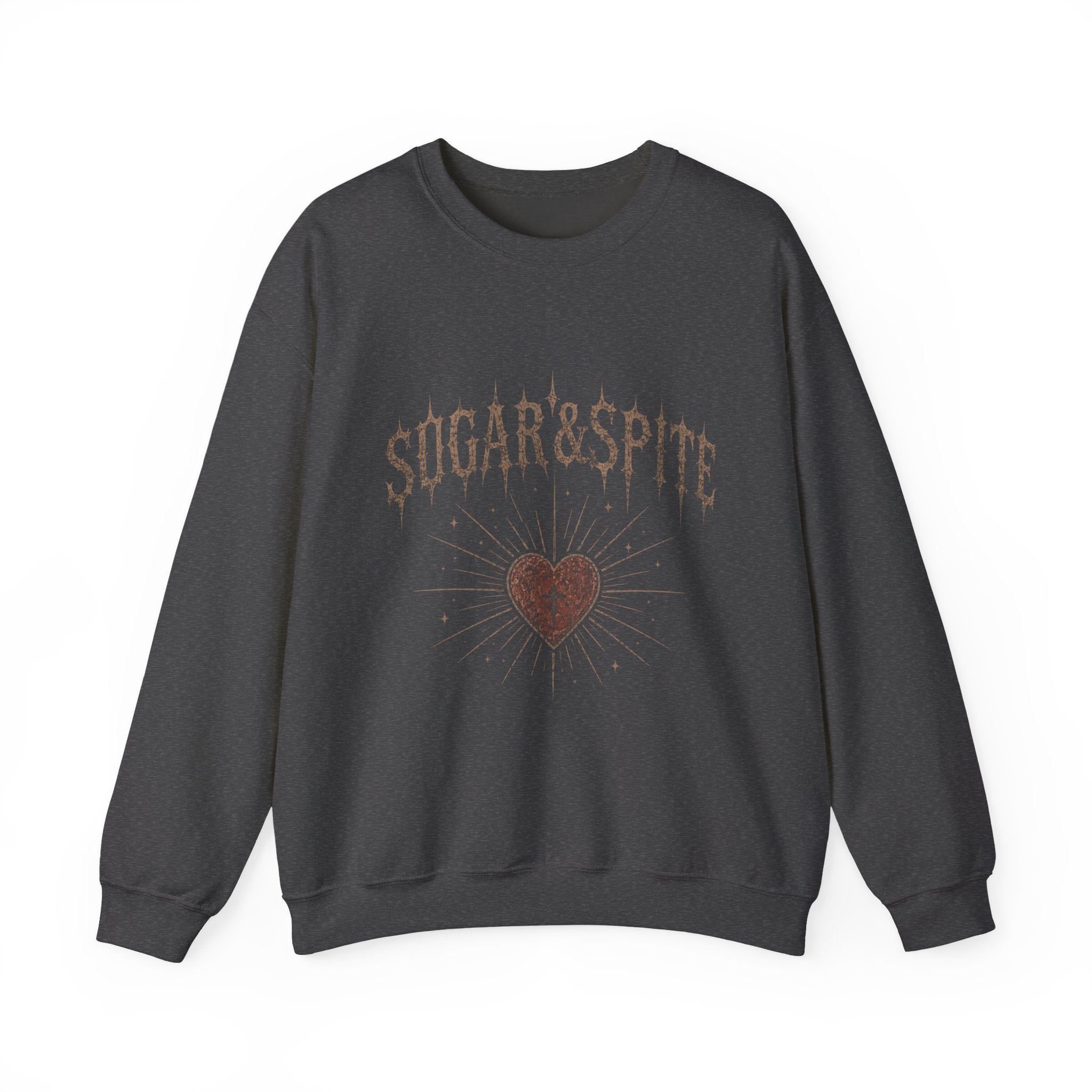 Sugar & Spite Vintage Heart Crewneck Sweatshirt