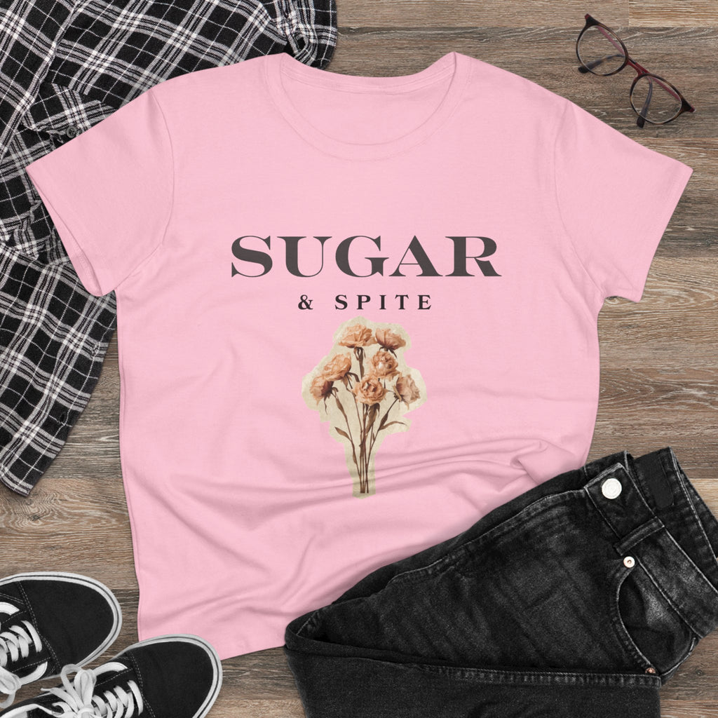 Sugar & Spite Floral Tee — Women's Cute Vintage Bouquet Shirt