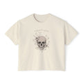 Sugar & Spice Skull Boxy Tee — Women's Casual Halloween Graphic T-Shirt