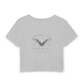 Made in America Eagle Women's Baby Tee — Patriotic Cropped Graphic Tee