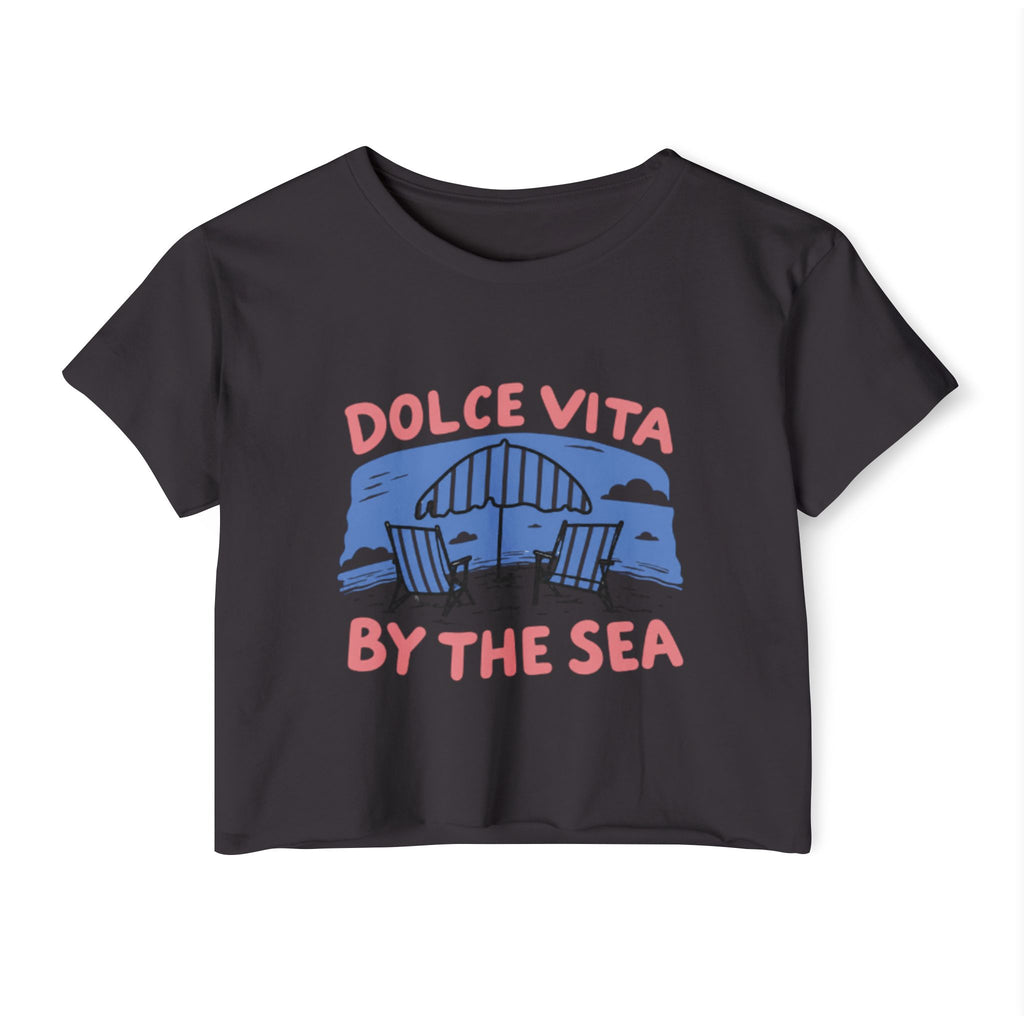 Dolce Vita By The Sea Crop Top — Women's Beach Festival Tee