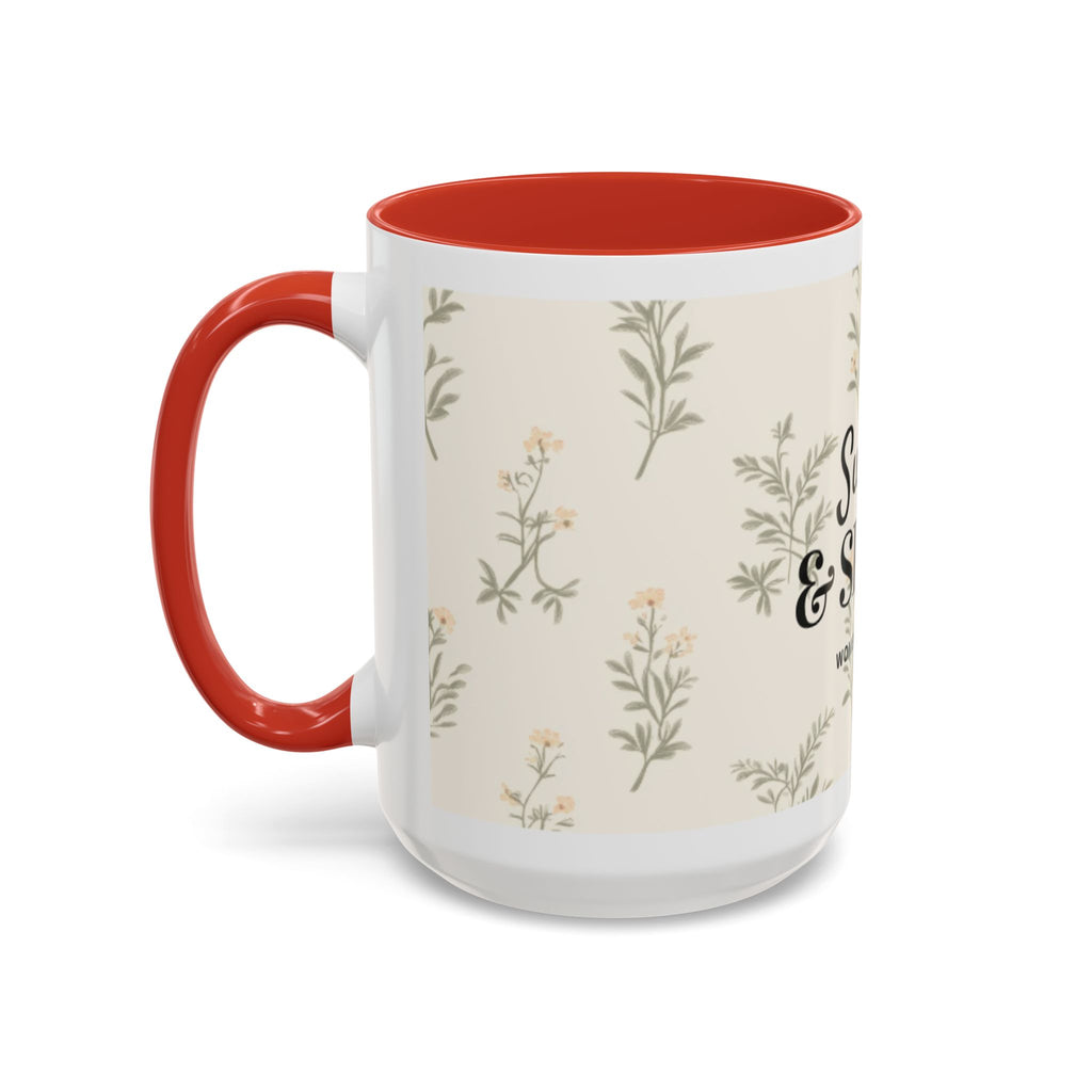 Sugar & Spite Floral Coffee Mug — Accent 11/15oz